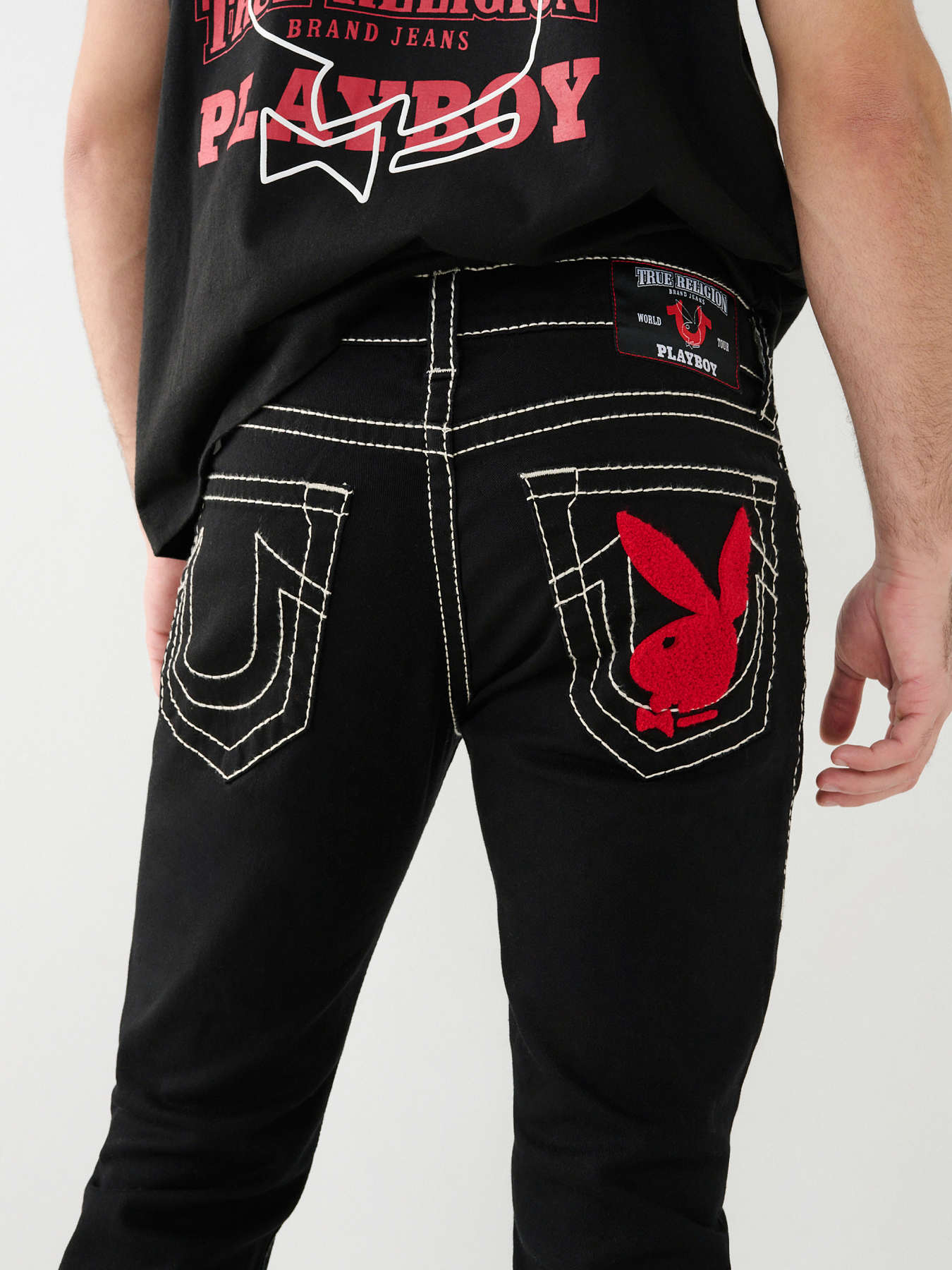 Black and red true religion clearance jeans