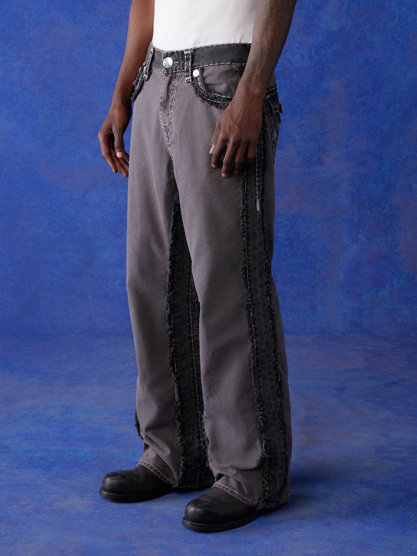 Blu Religion Black Wide Leg Jean Super T | True Religion