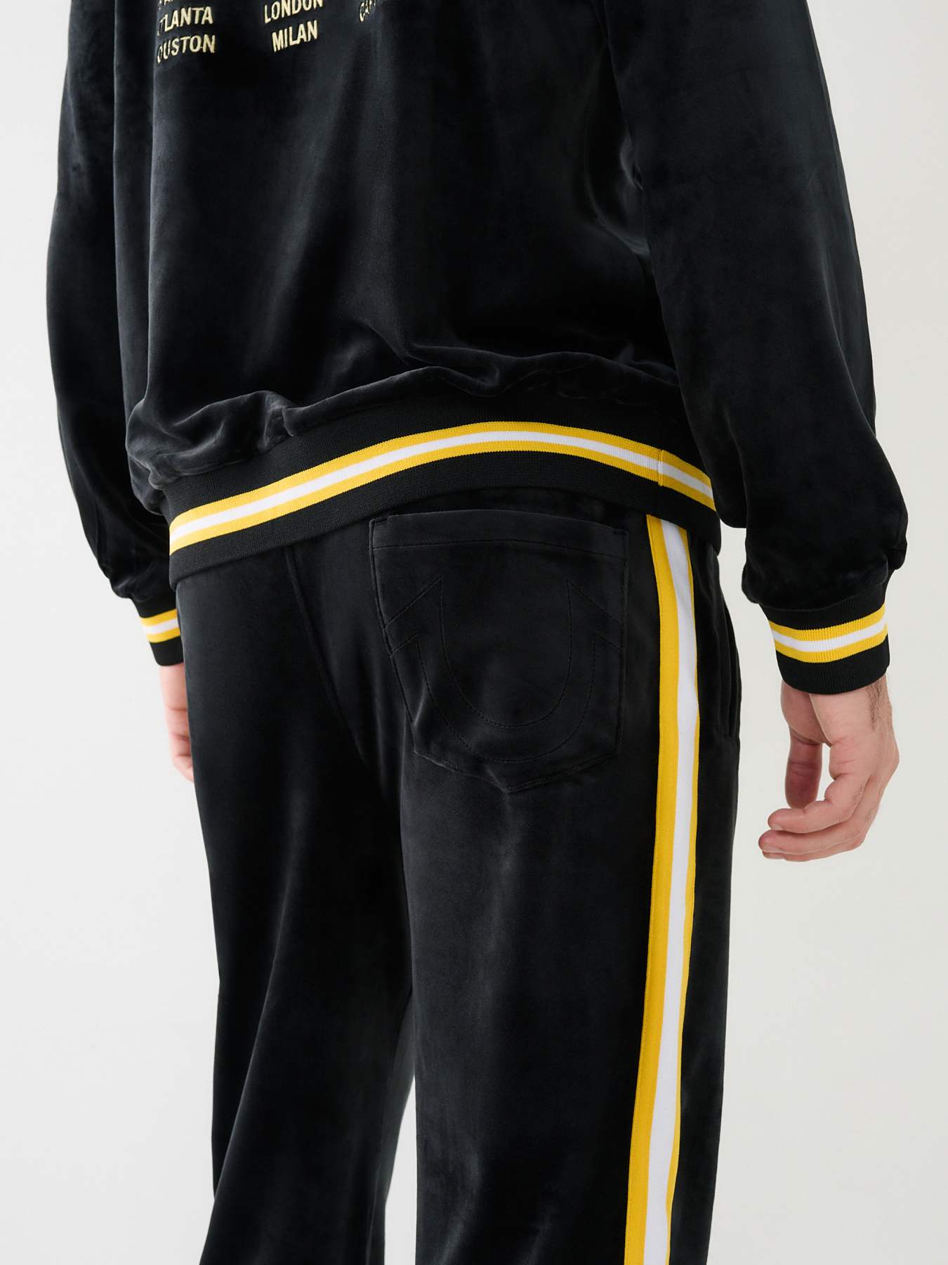 Wide Fit Varsity Velour Joggers