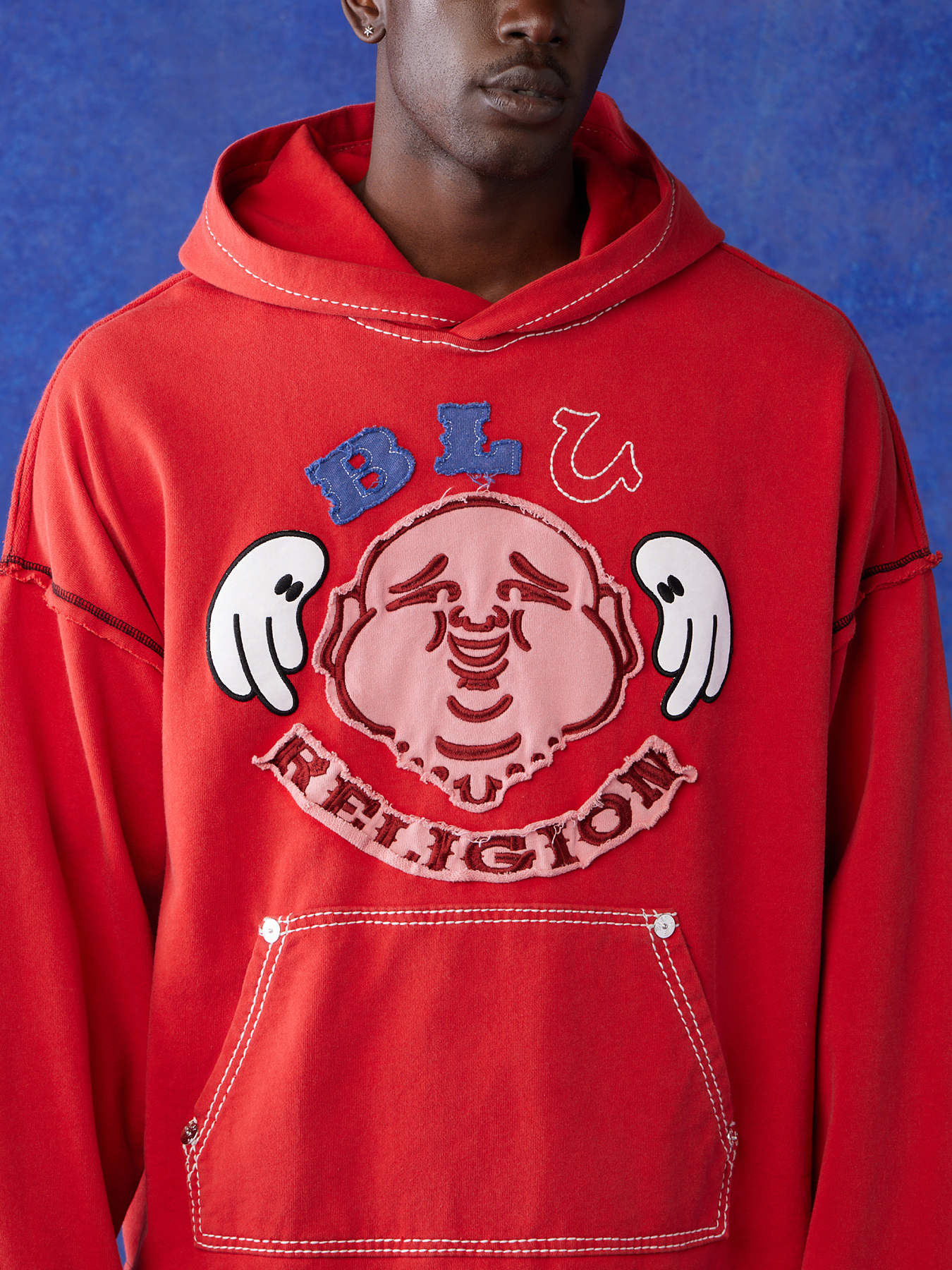 True religion cropped hoodie sales
