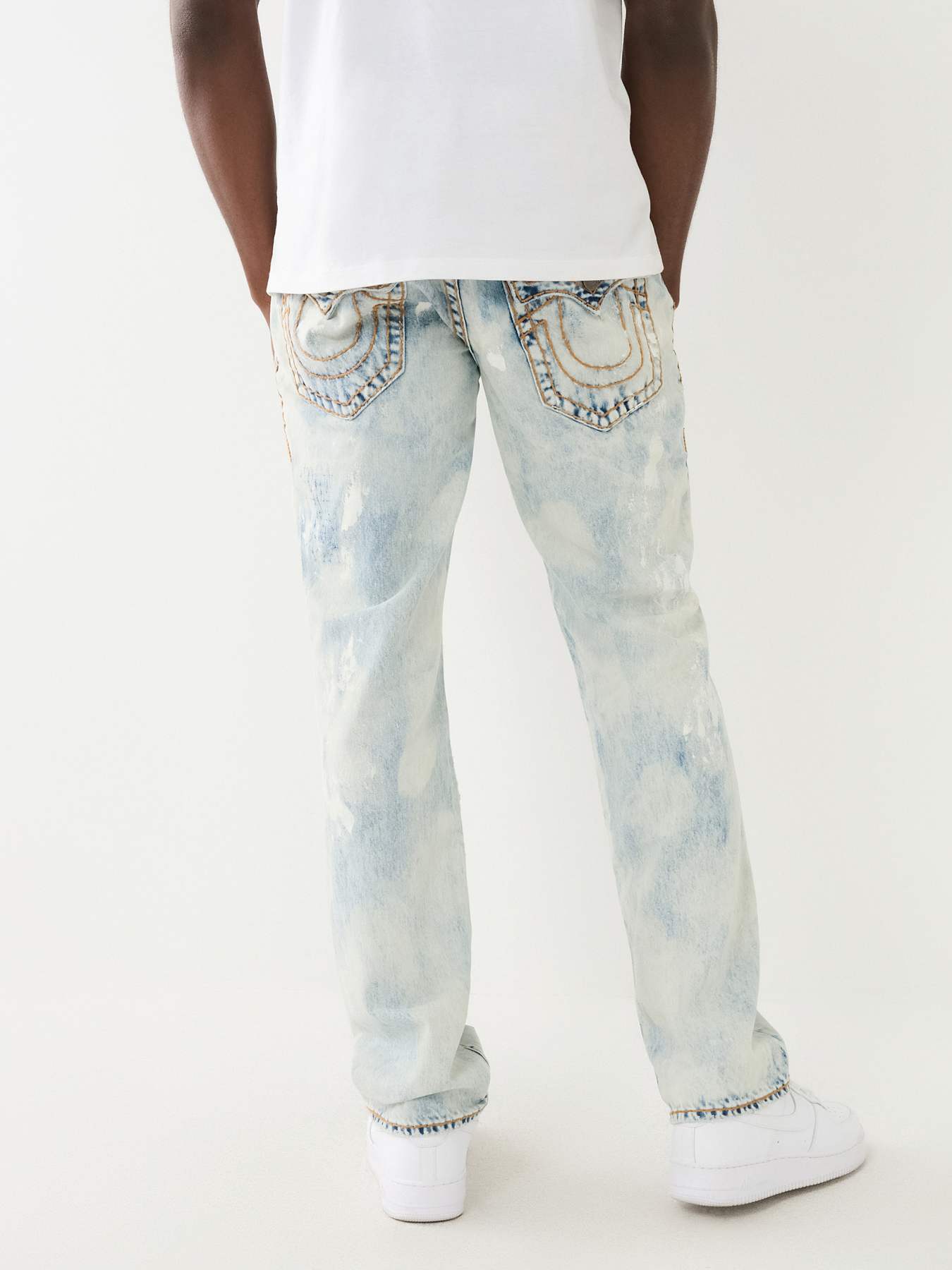 RICKY PAINT SPLATTER BLEACH WASH STRAIGHT JEAN