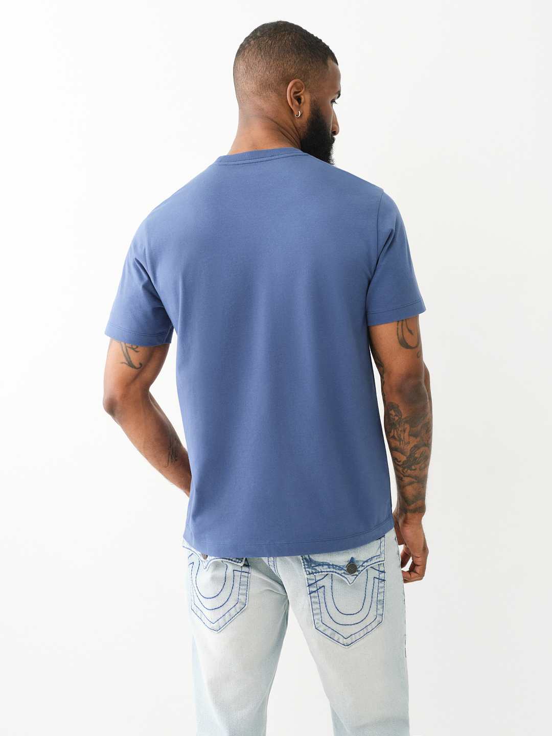 FLOCKED SPLIT BUDDHA FACE TEE, image 4