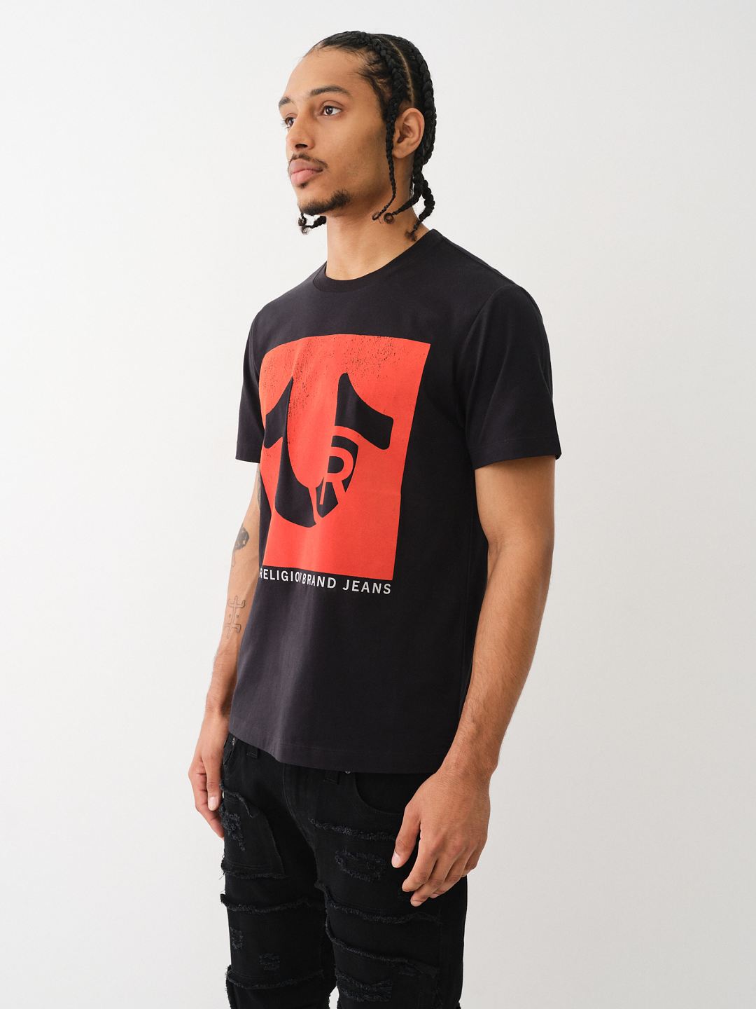 FADED HORSESHOE LOGO TEE