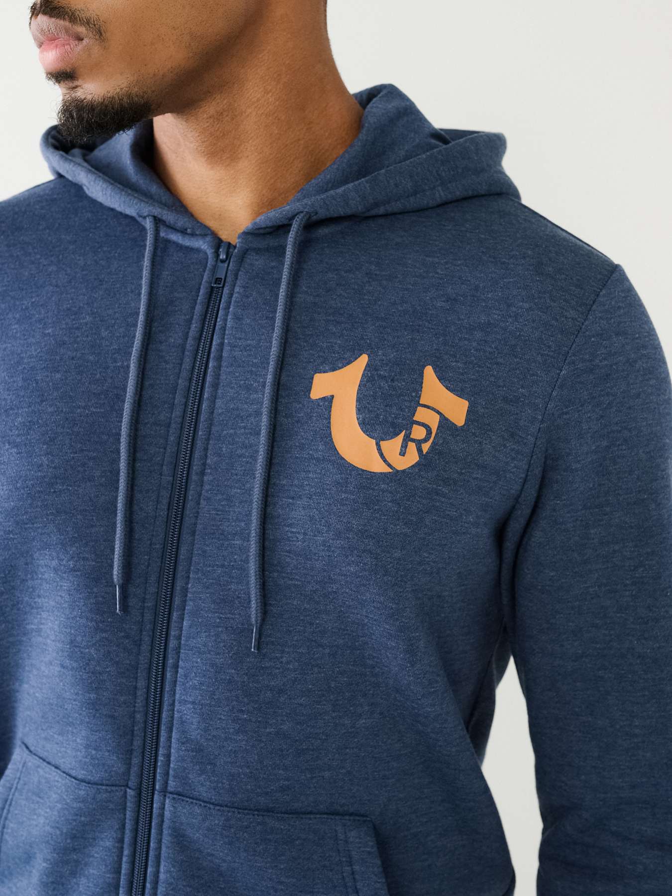 logo zipped hoodie