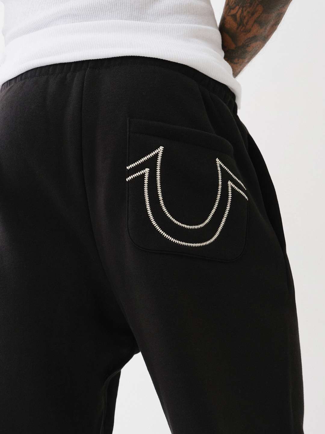 LADDER STITCH LOGO APPLIQUE JOGGER, image 2