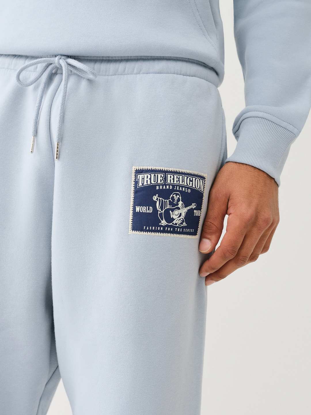LADDER STITCH LOGO APPLIQUE JOGGER, image 4