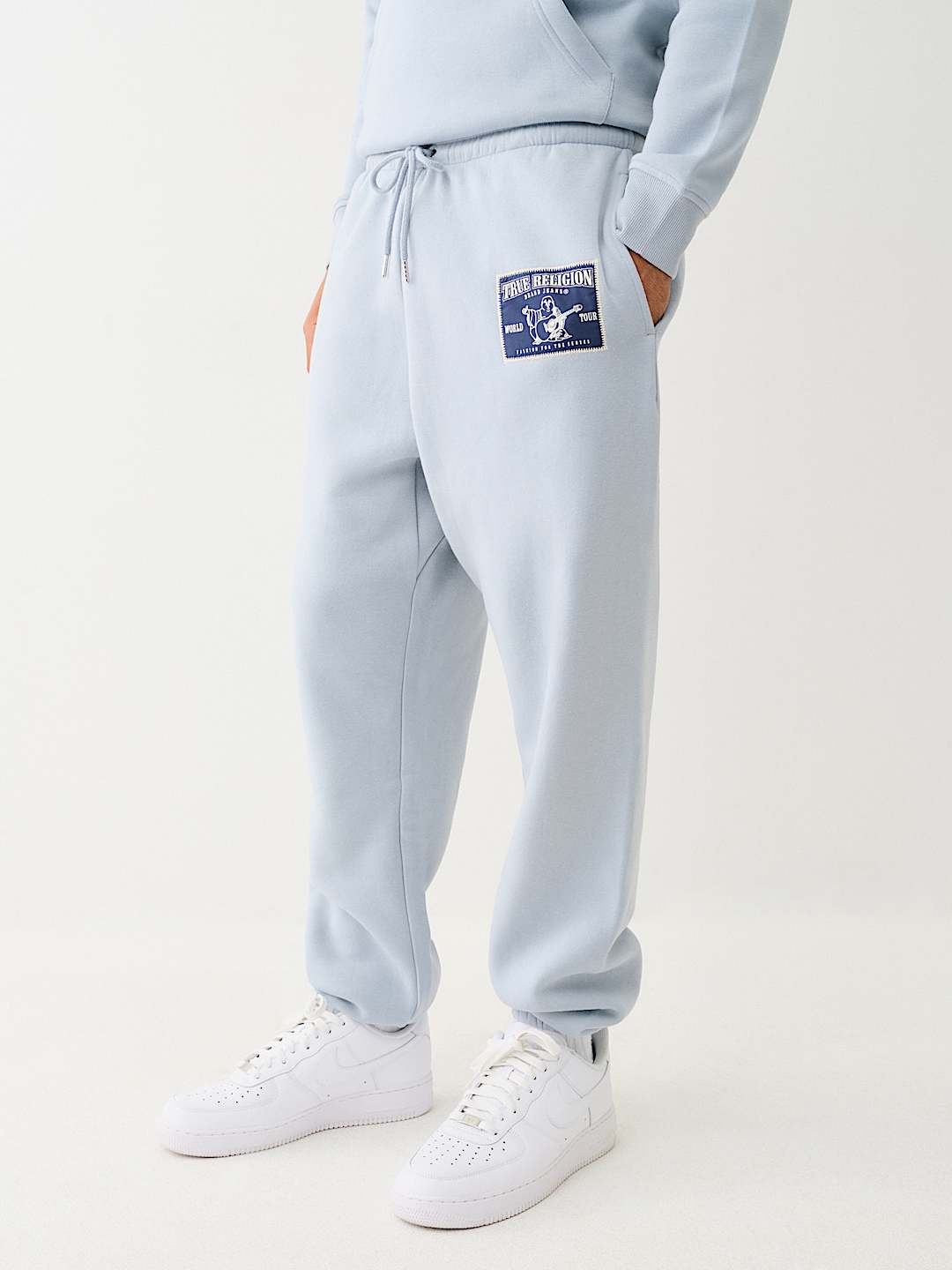 LADDER STITCH LOGO APPLIQUE JOGGER, image 1