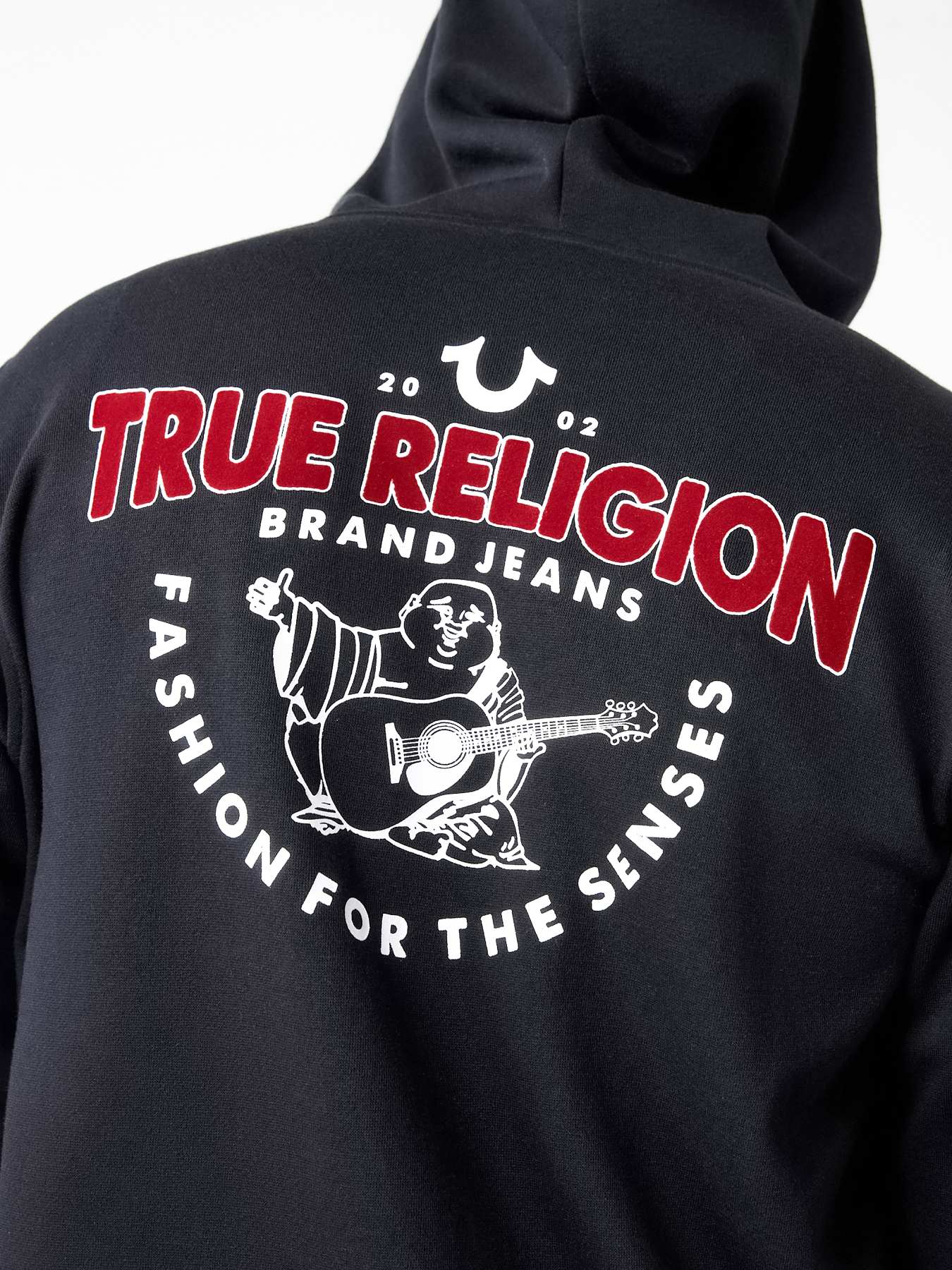 FLOCKED BUDDHA LOGO ZIP HOODIE True Religion