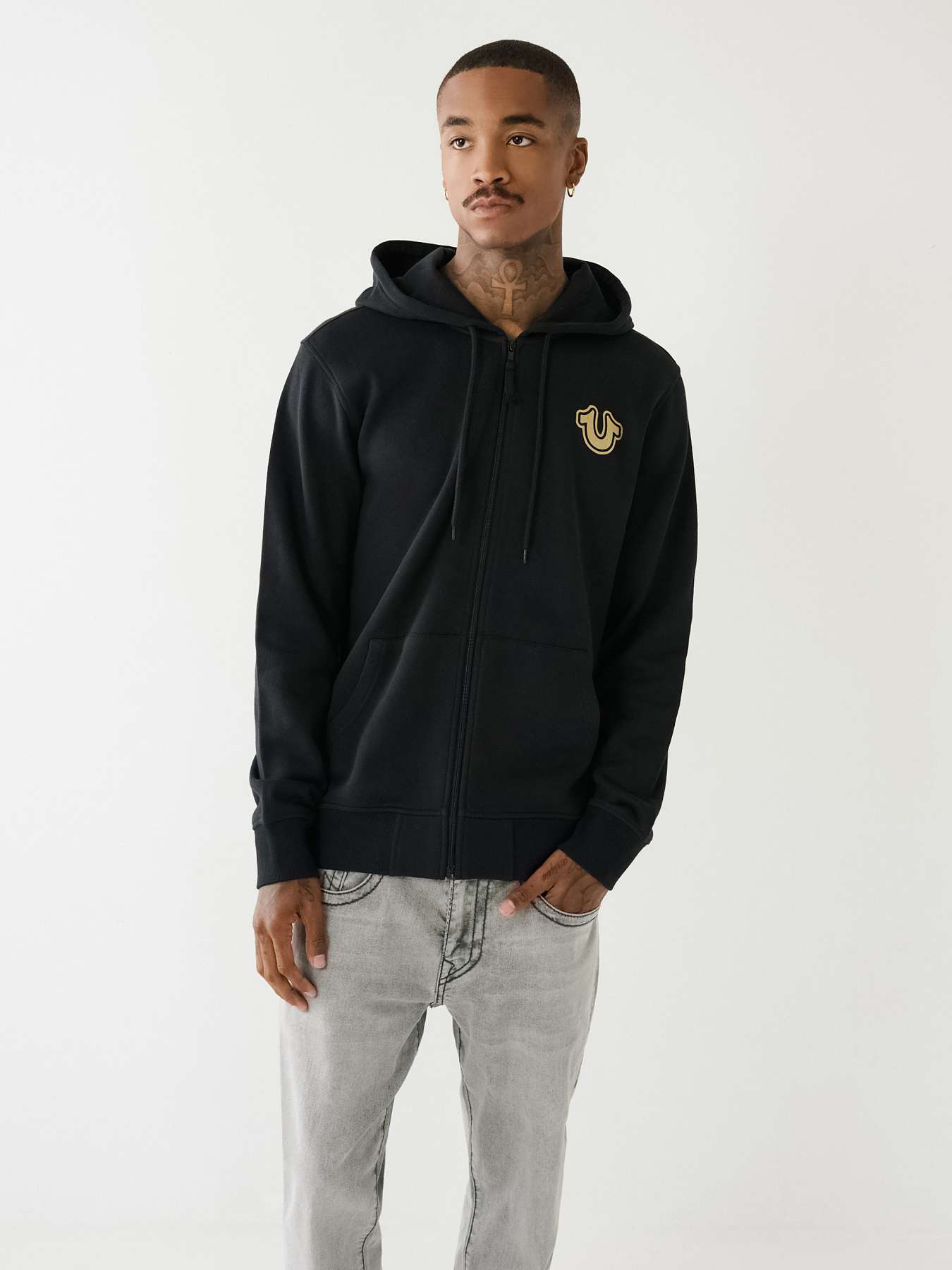 Buddha logo zip discount hoodie