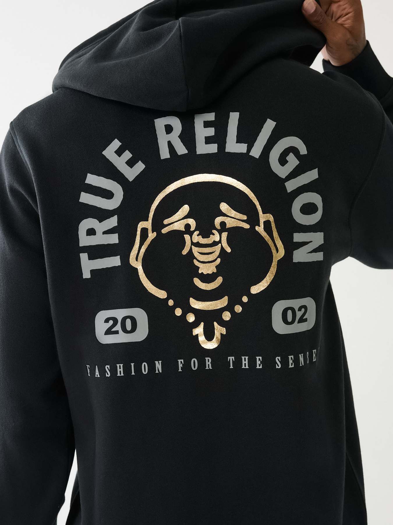 Buddha logo zip online hoodie