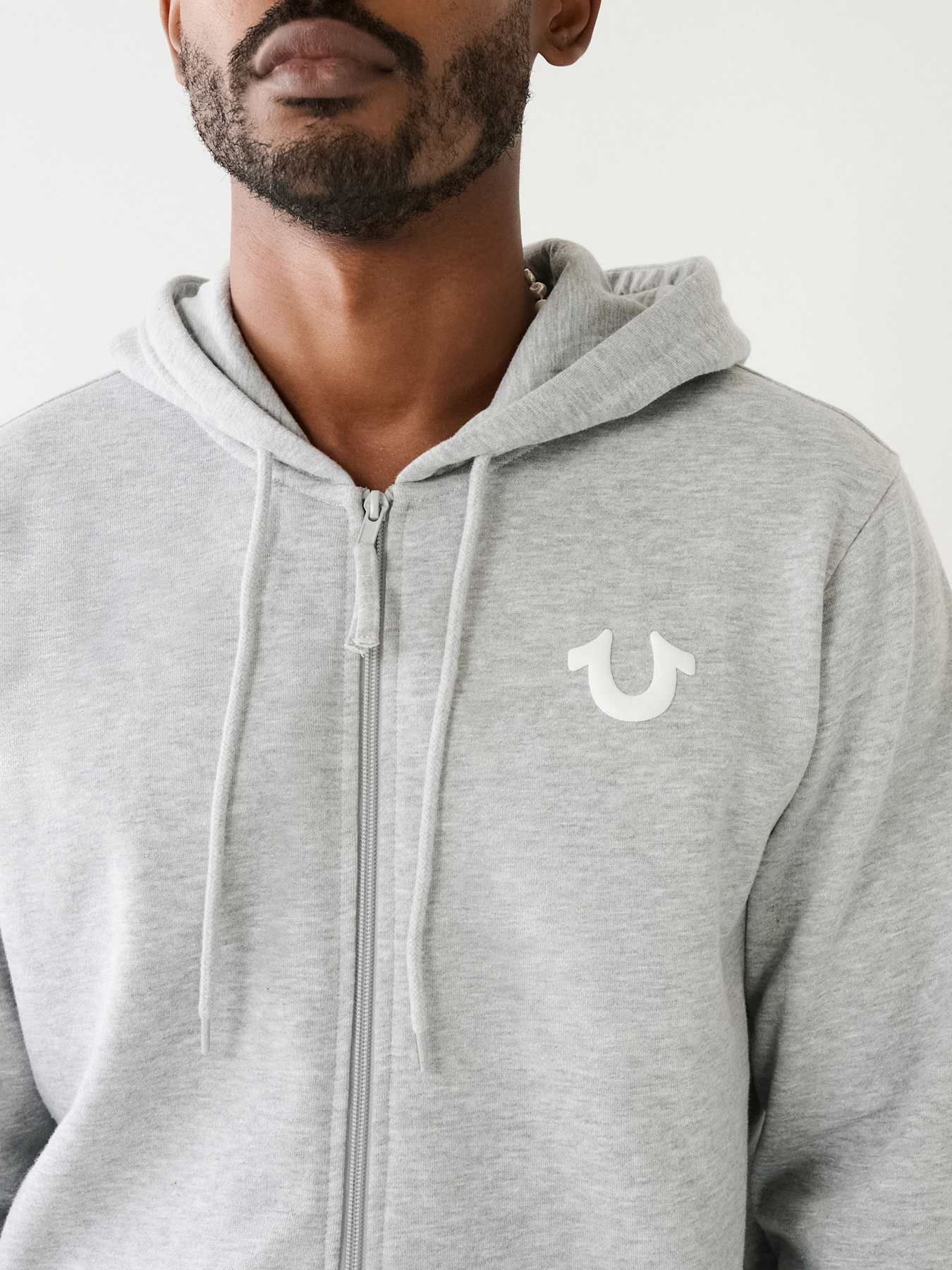 True religion white discount zip up hoodie