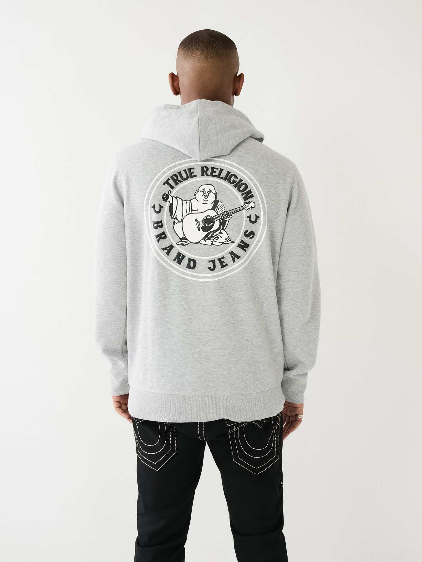 BUDDHA LOGO SEAL ZIP HOODIE