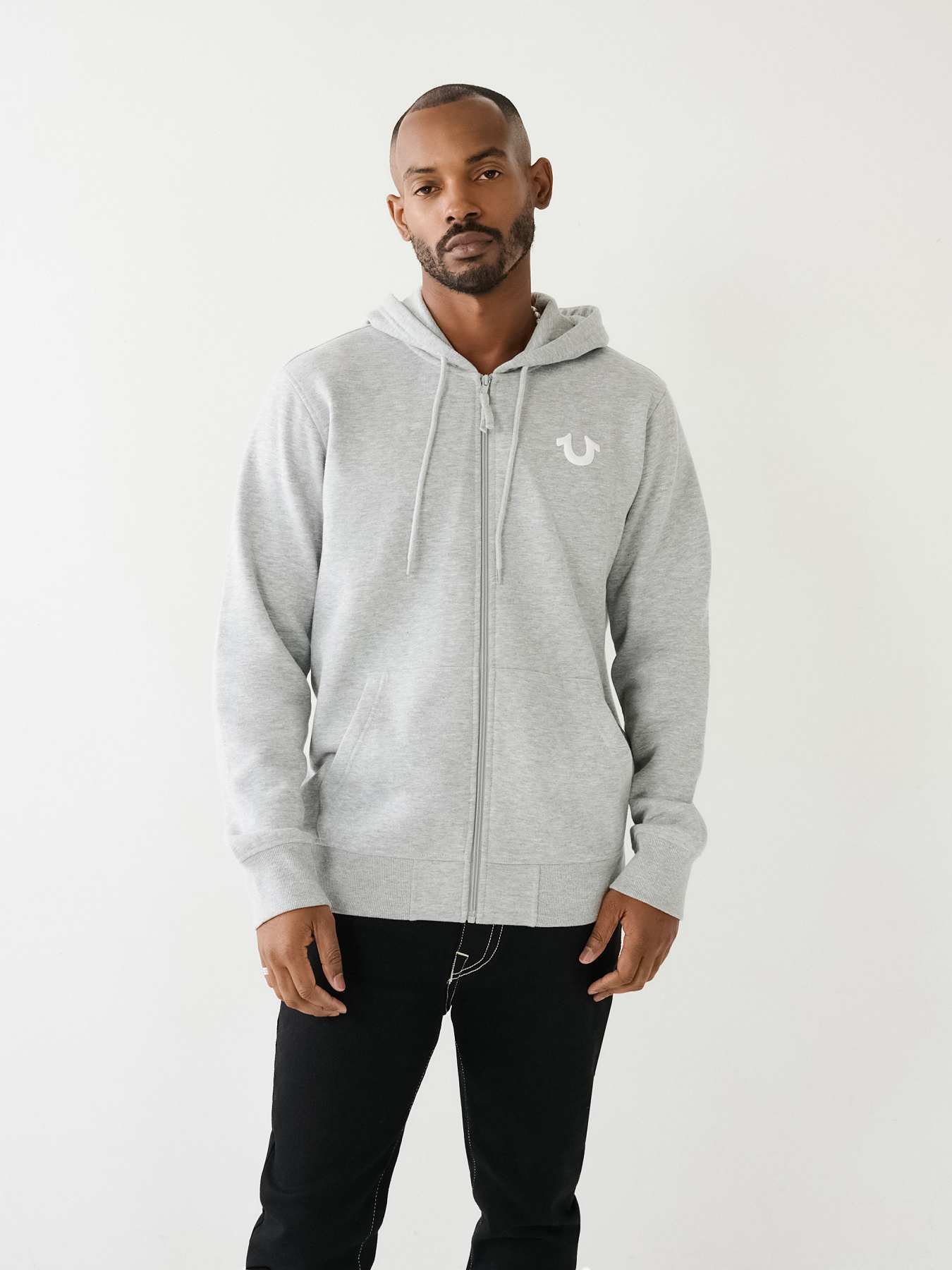 BUDDHA LOGO SEAL ZIP HOODIE