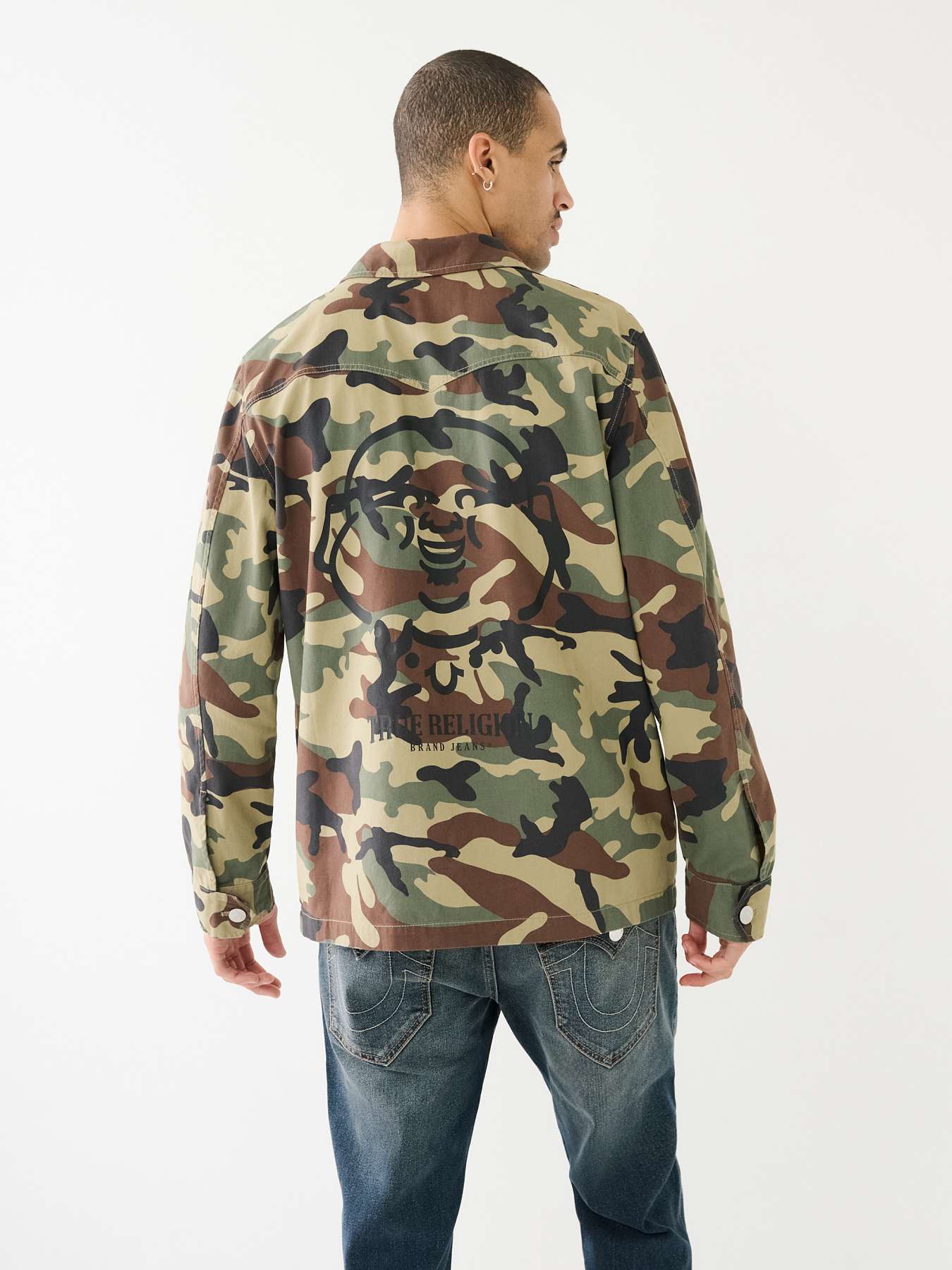 True religion camo bomber on sale jacket