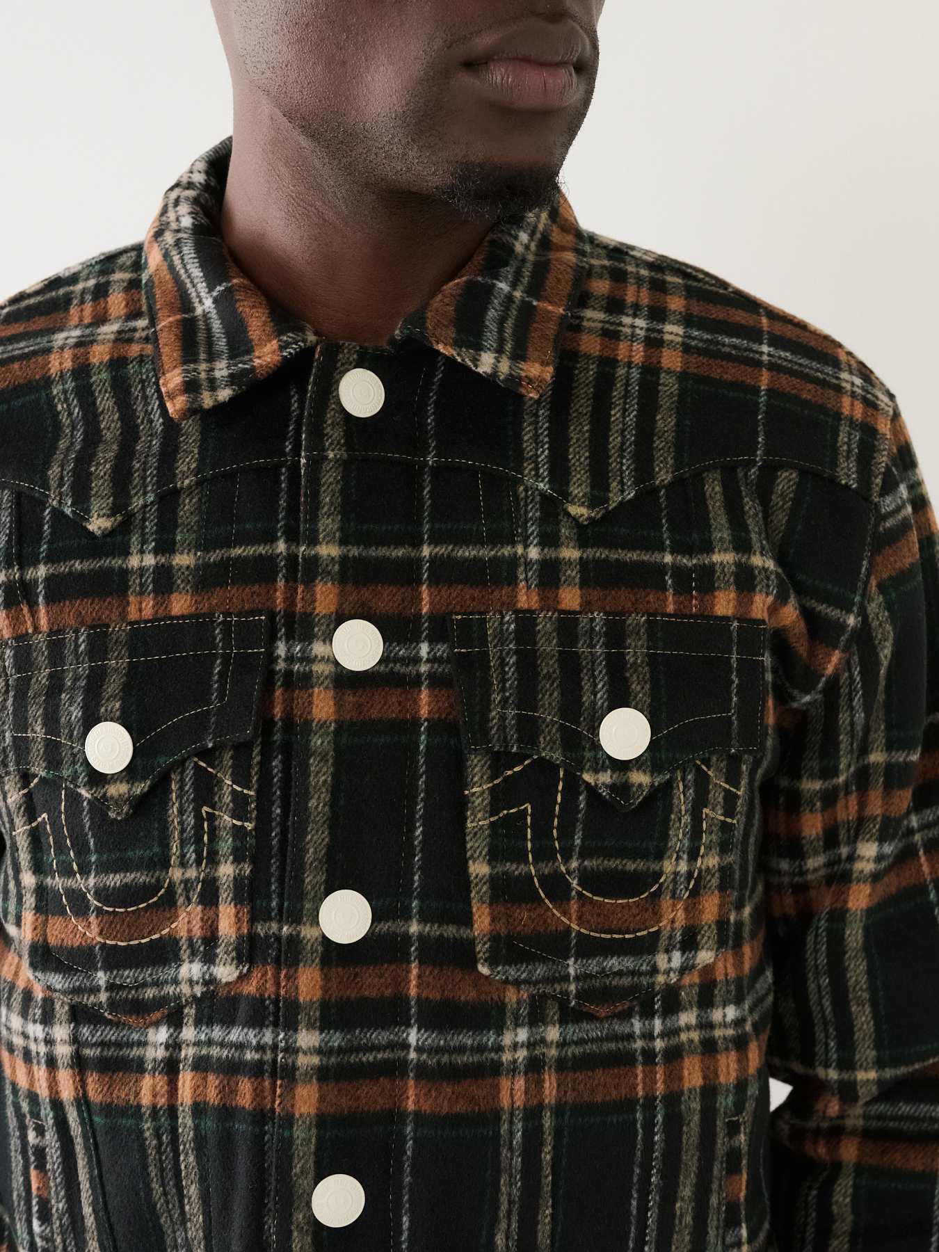 Quilted flannel shirt