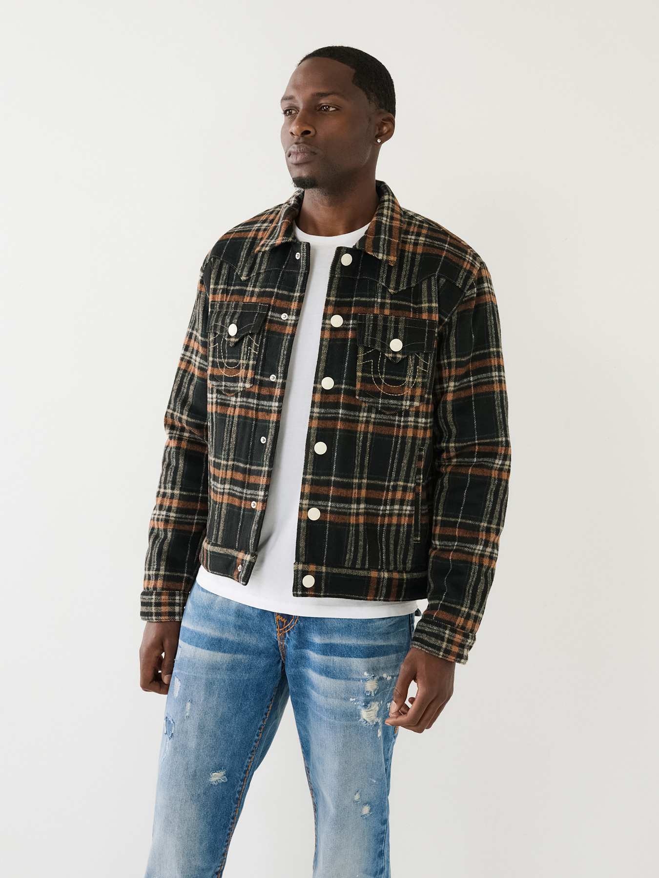 JIMMY PLAID QUILTED FLANNEL JACKET