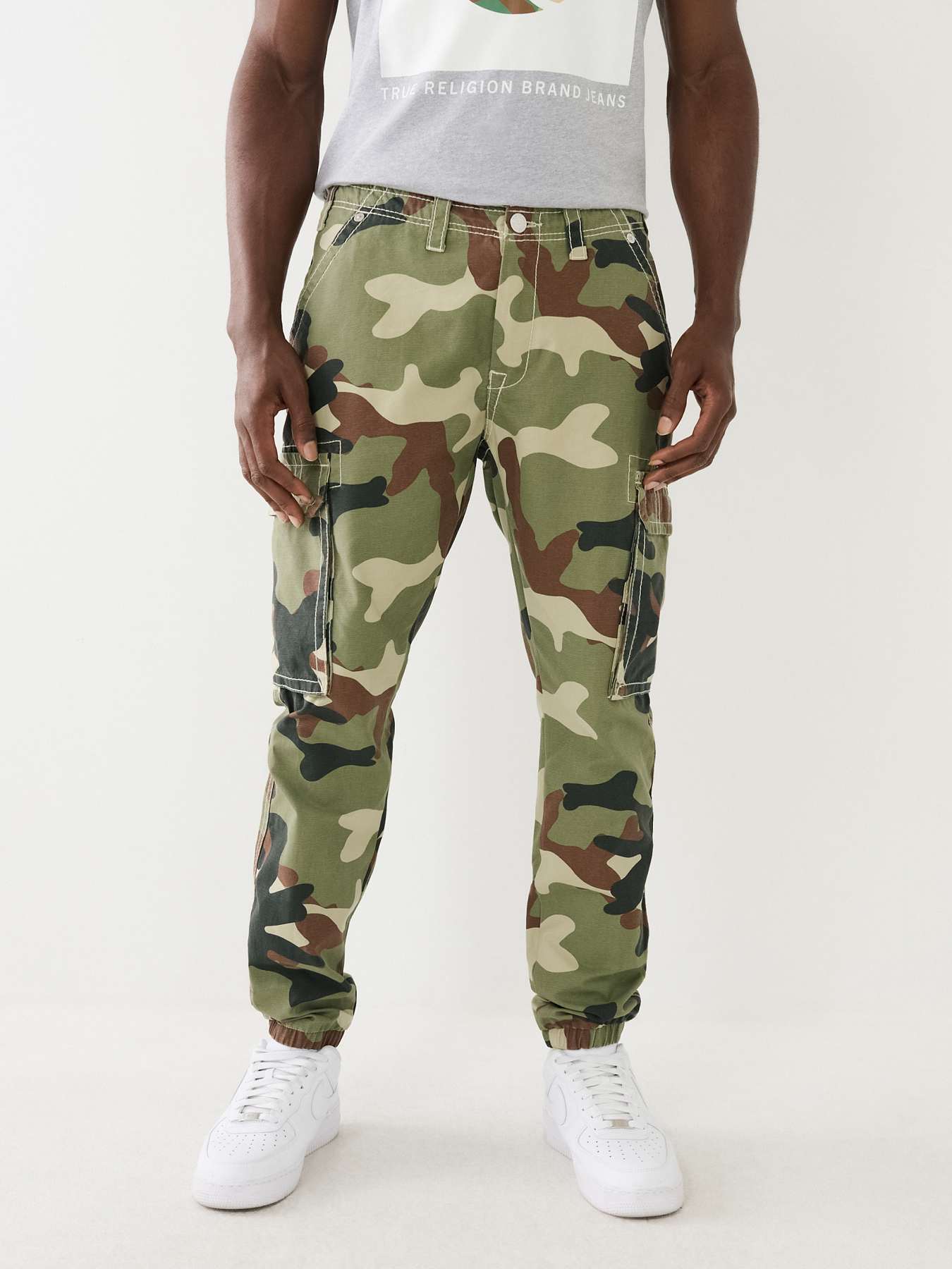 True religion store camo sweatpants