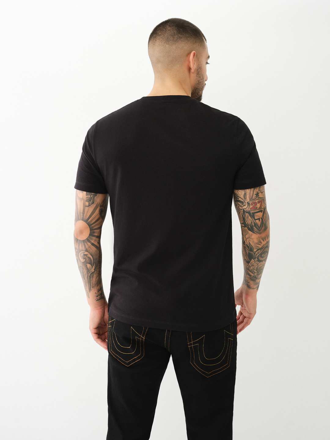 LOGO PLACKET SHORT SLEEVE HENLEY TEE, image 2