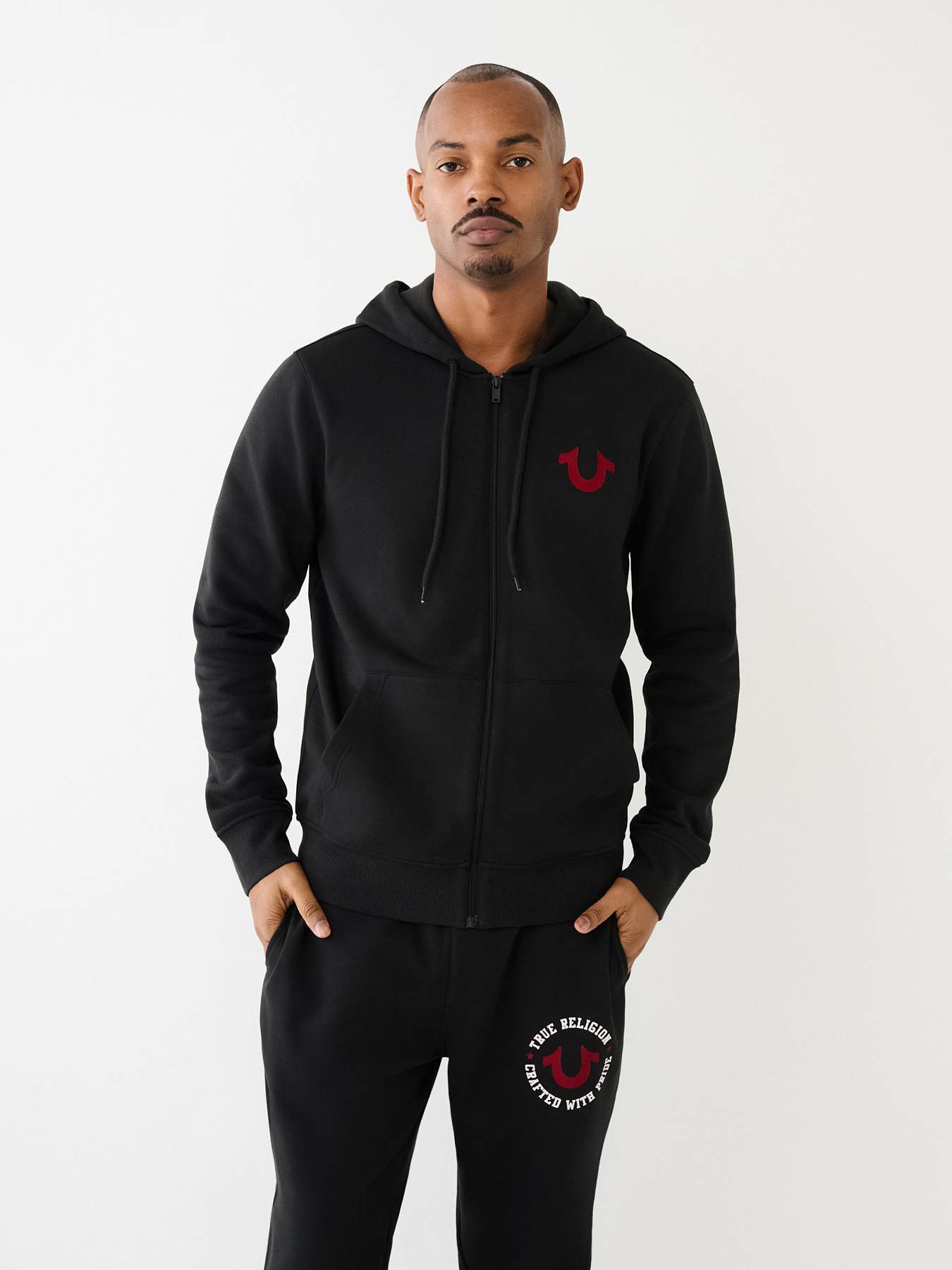 True religion flocked hoodie new arrivals