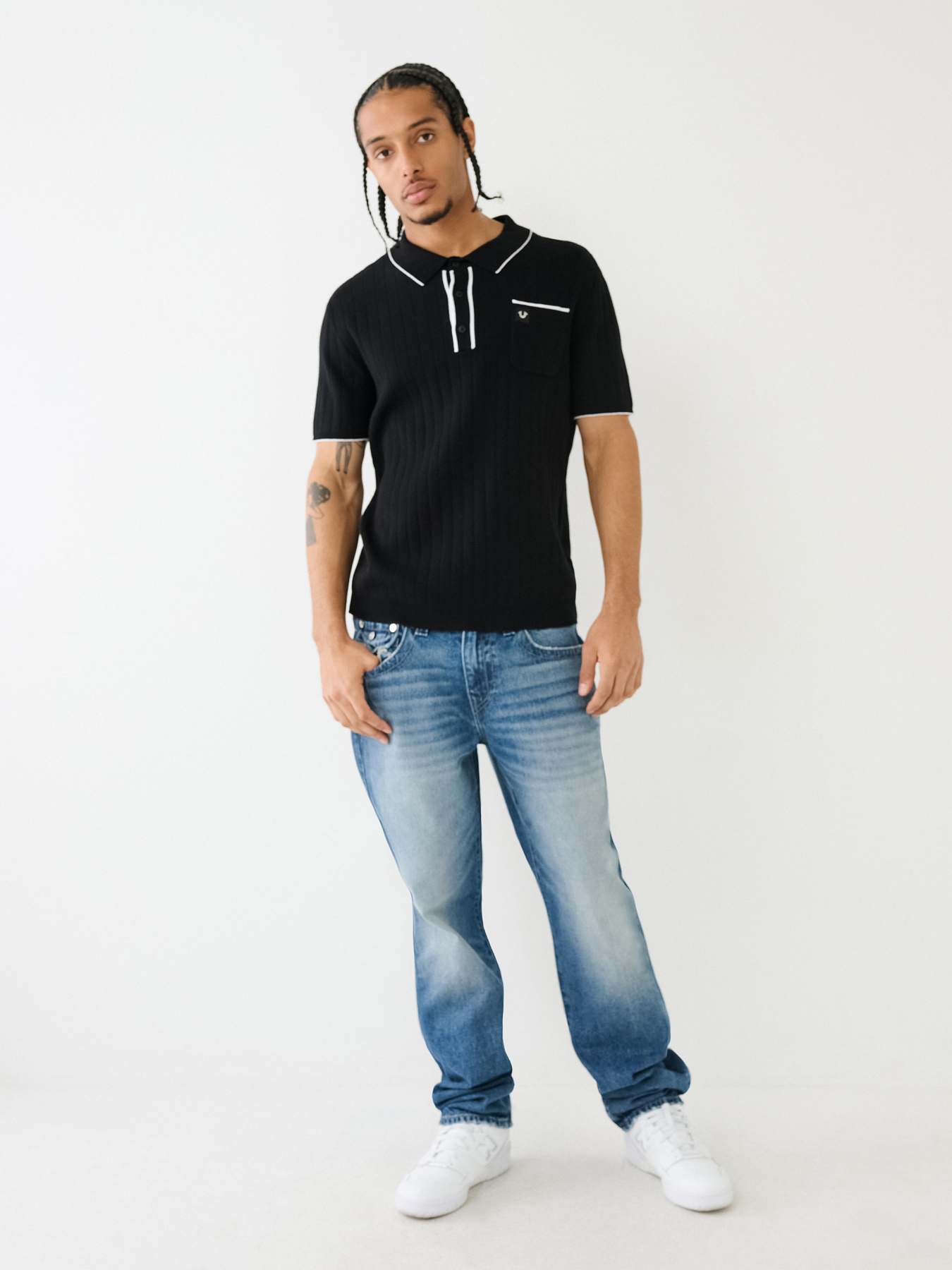 HS SWEATER KNIT POLO SHIRT