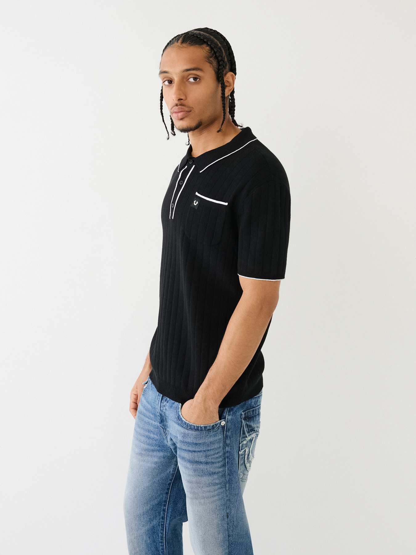 HS SWEATER KNIT POLO SHIRT