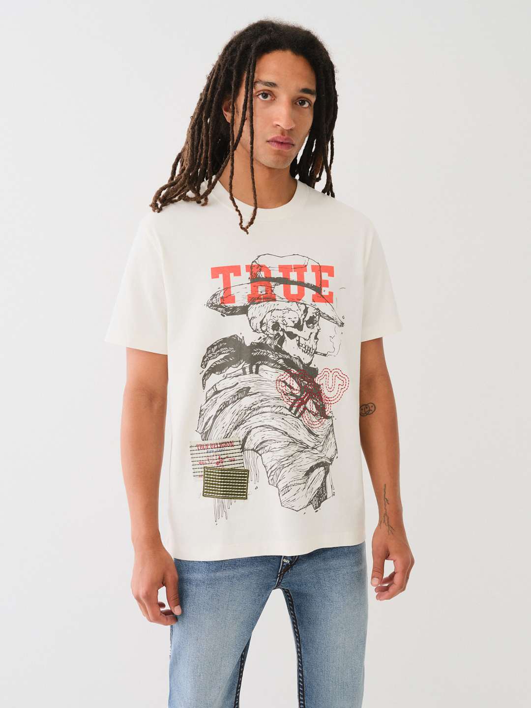 SKULL YELLOWSTONE SASHIKO TEE