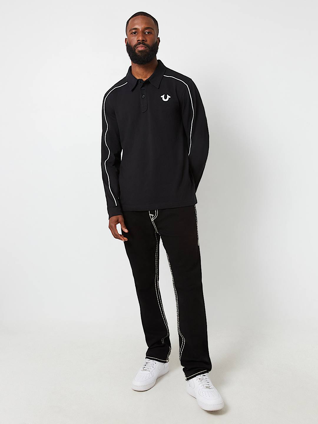 RELAXED LONG SLEEVE POLO SHIRT True Religion