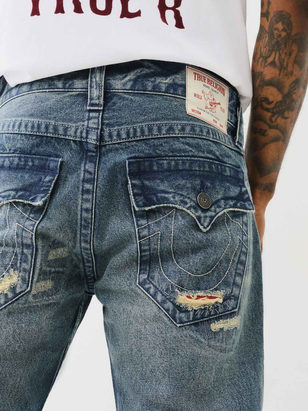 True Religion Ricky Relaxed shops Straight Jeans