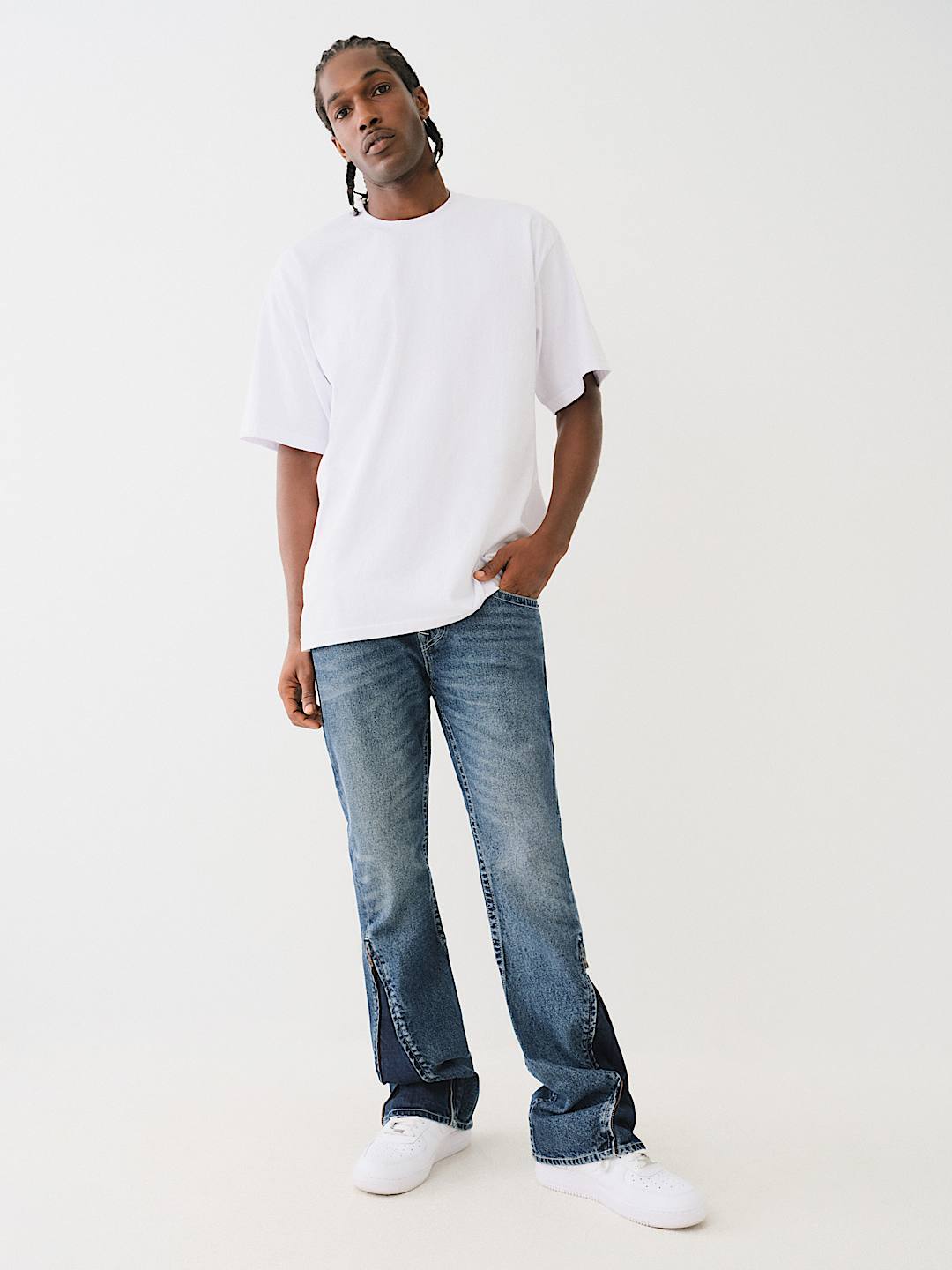 ROCCO ZIP CONVERTIBLE FLARE SKINNY JEAN, image 6