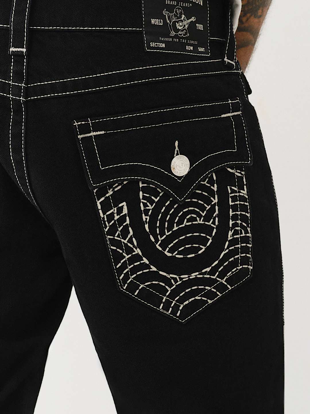 JEANS RECTOS&nbsp;RICKY CON COSTURA&nbsp;SASHIKO Y SOLAPA, image 1