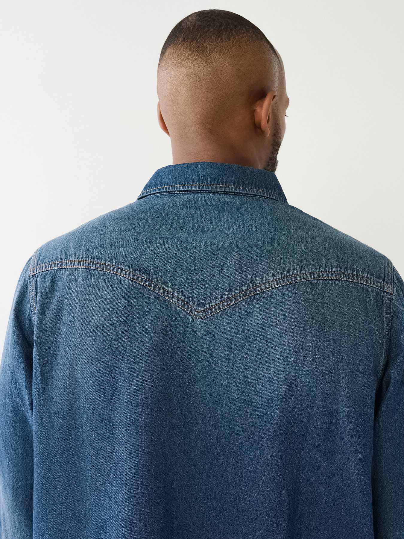 SINGLE NEEDLE WESTERN DENIM SHIRT , image 3