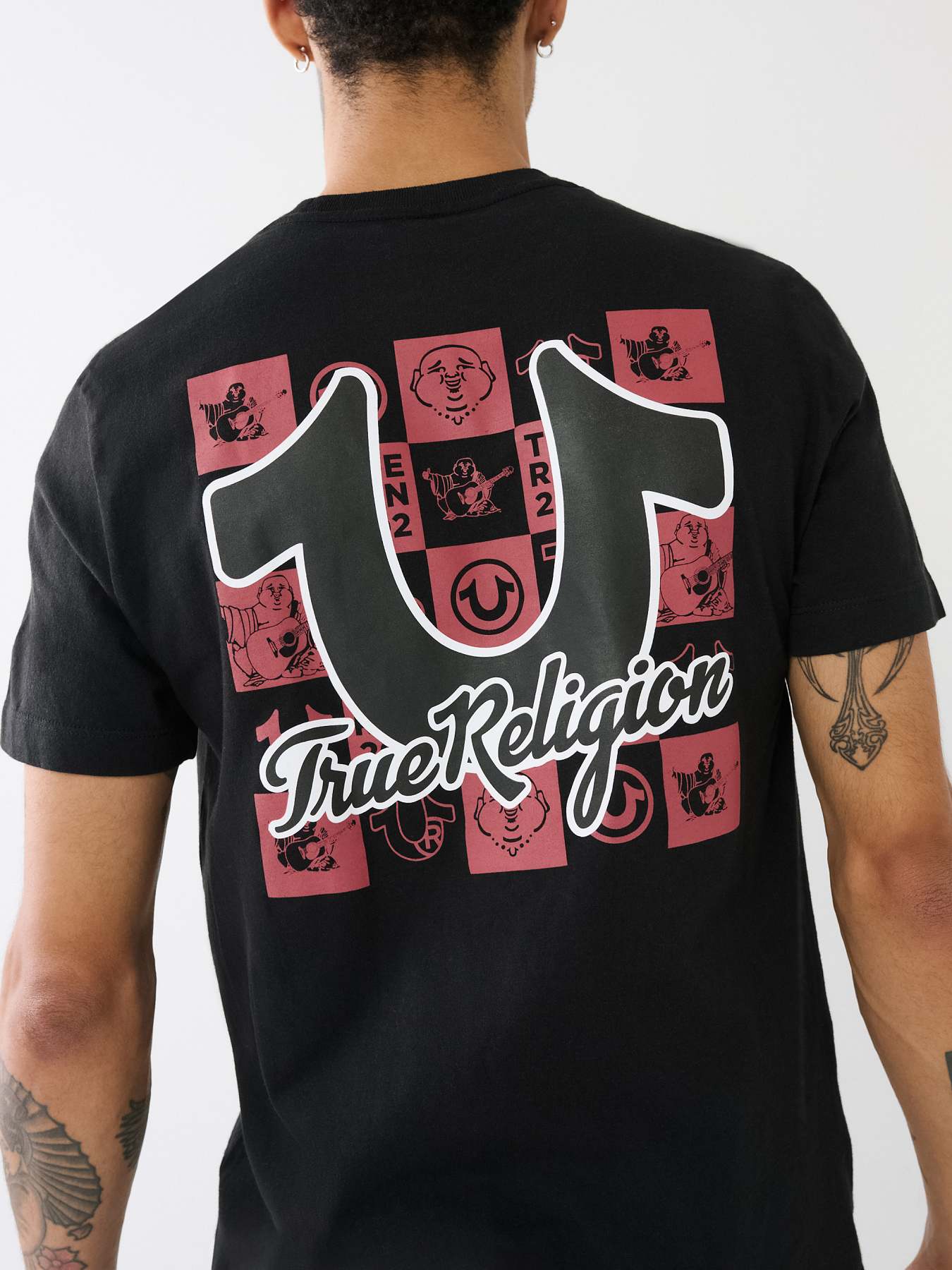 True religion shirt 2024 black and red