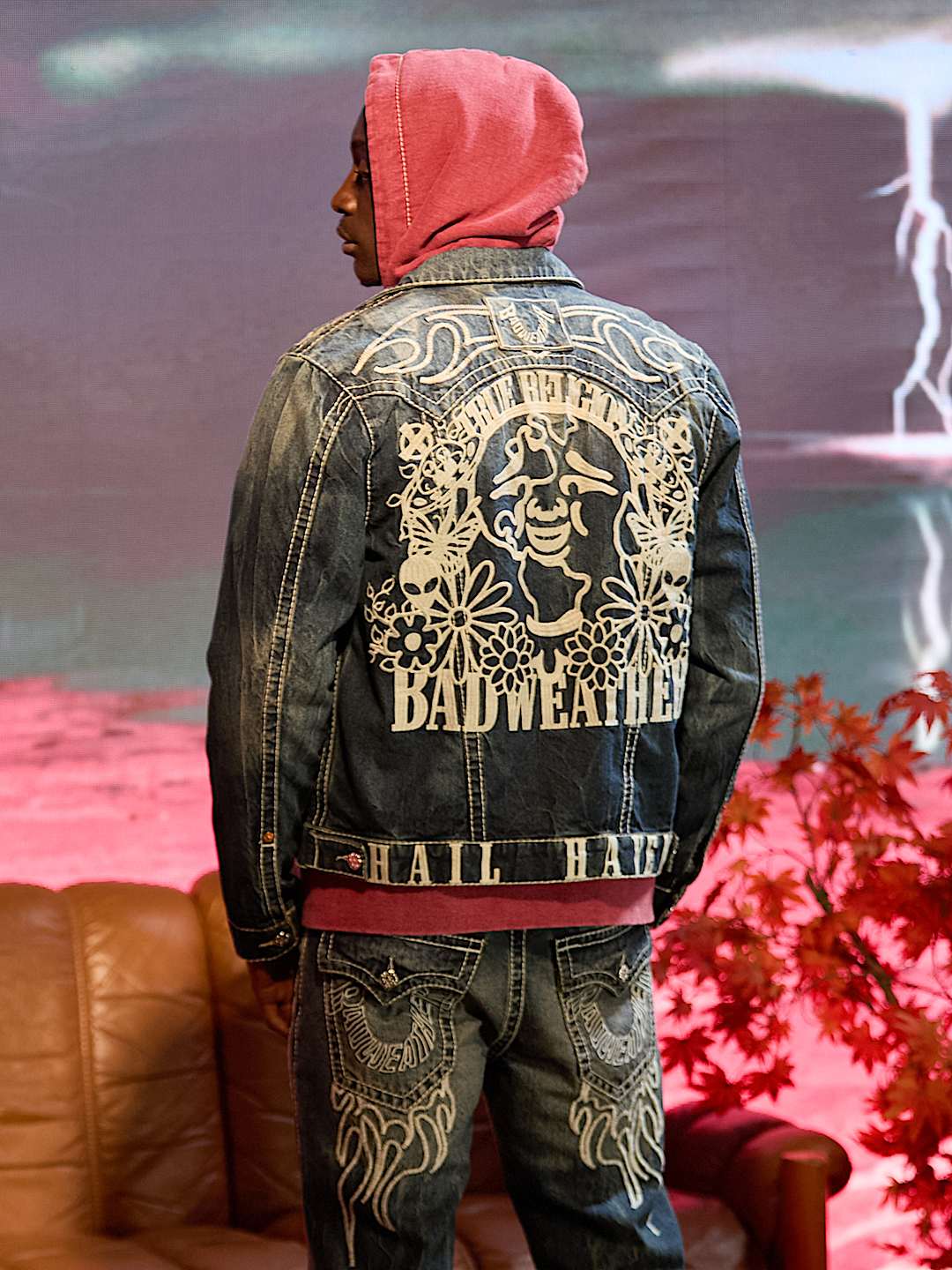 BW x TR BIG T FLAME TRUCKER JACKET