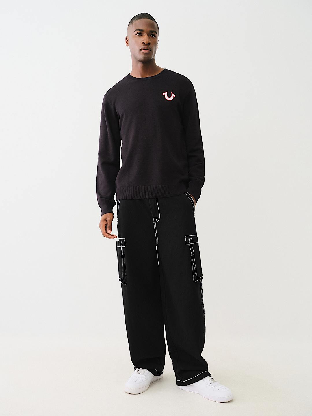 EMBROIDERED LOGO CREW SWEATER | True Religion
