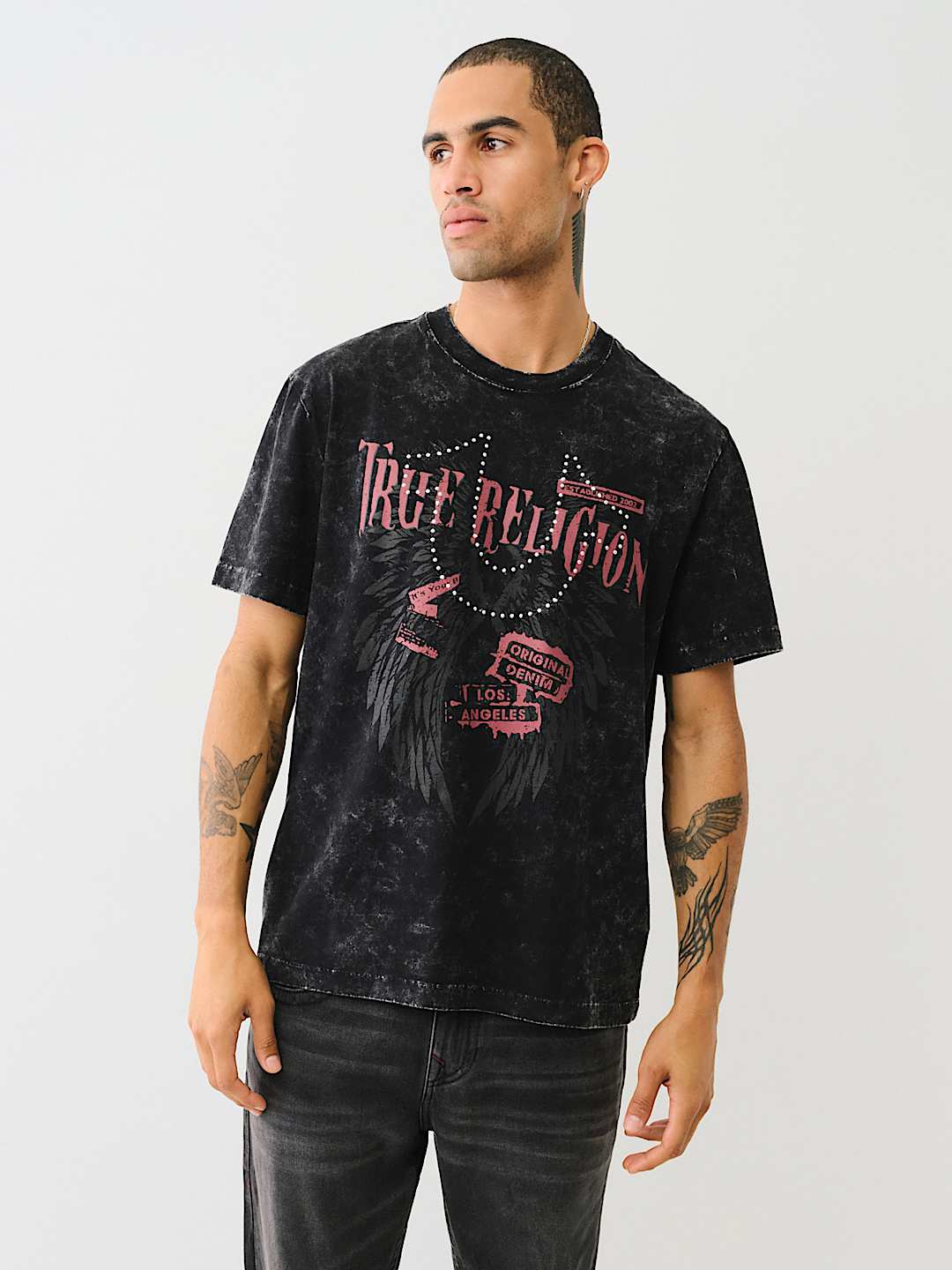 STUDDED TRUE WING TEE