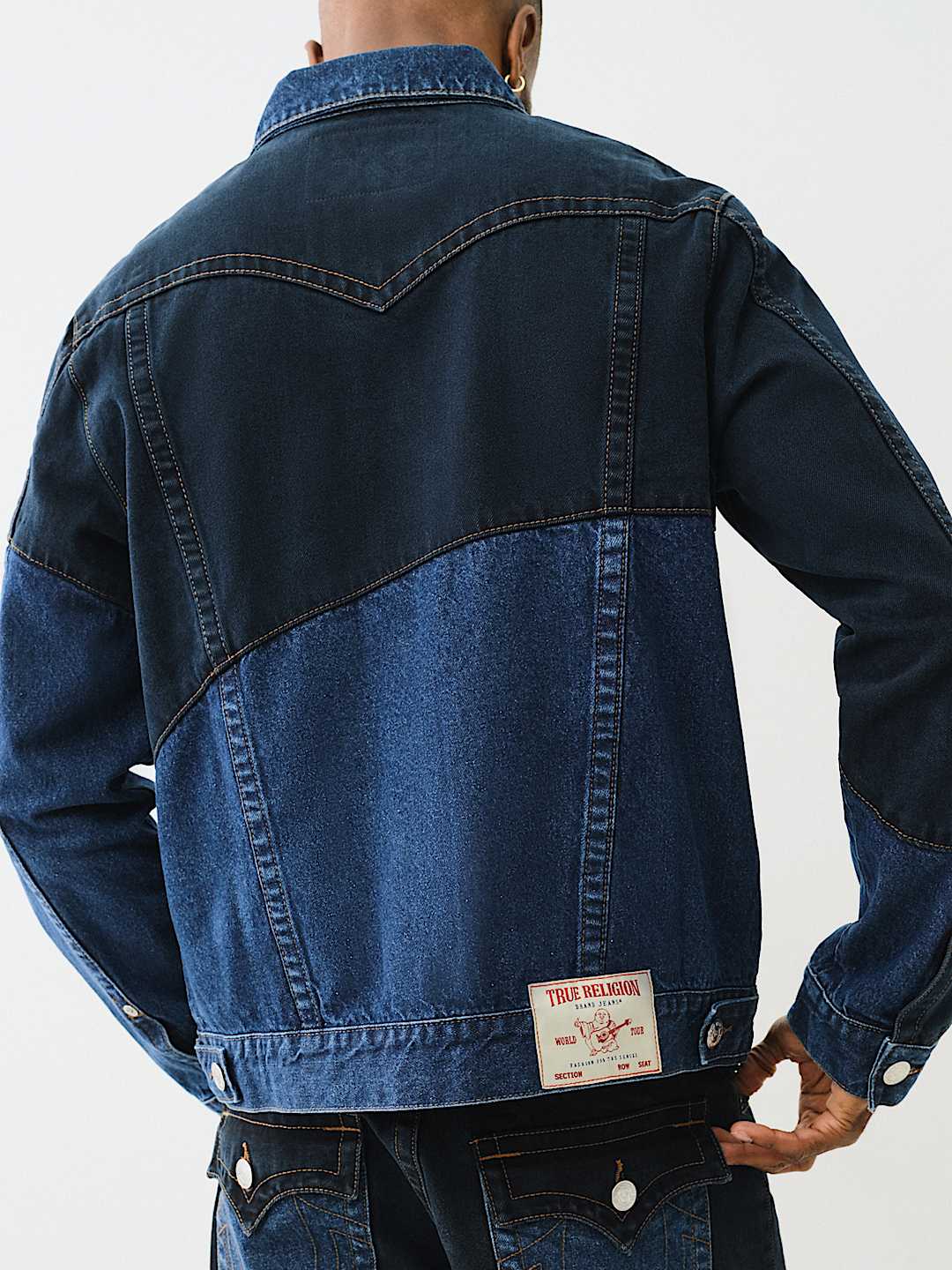 JIMMY CURVED SEAM DENIM JACKET - RIDE MEDIUM WASH | True