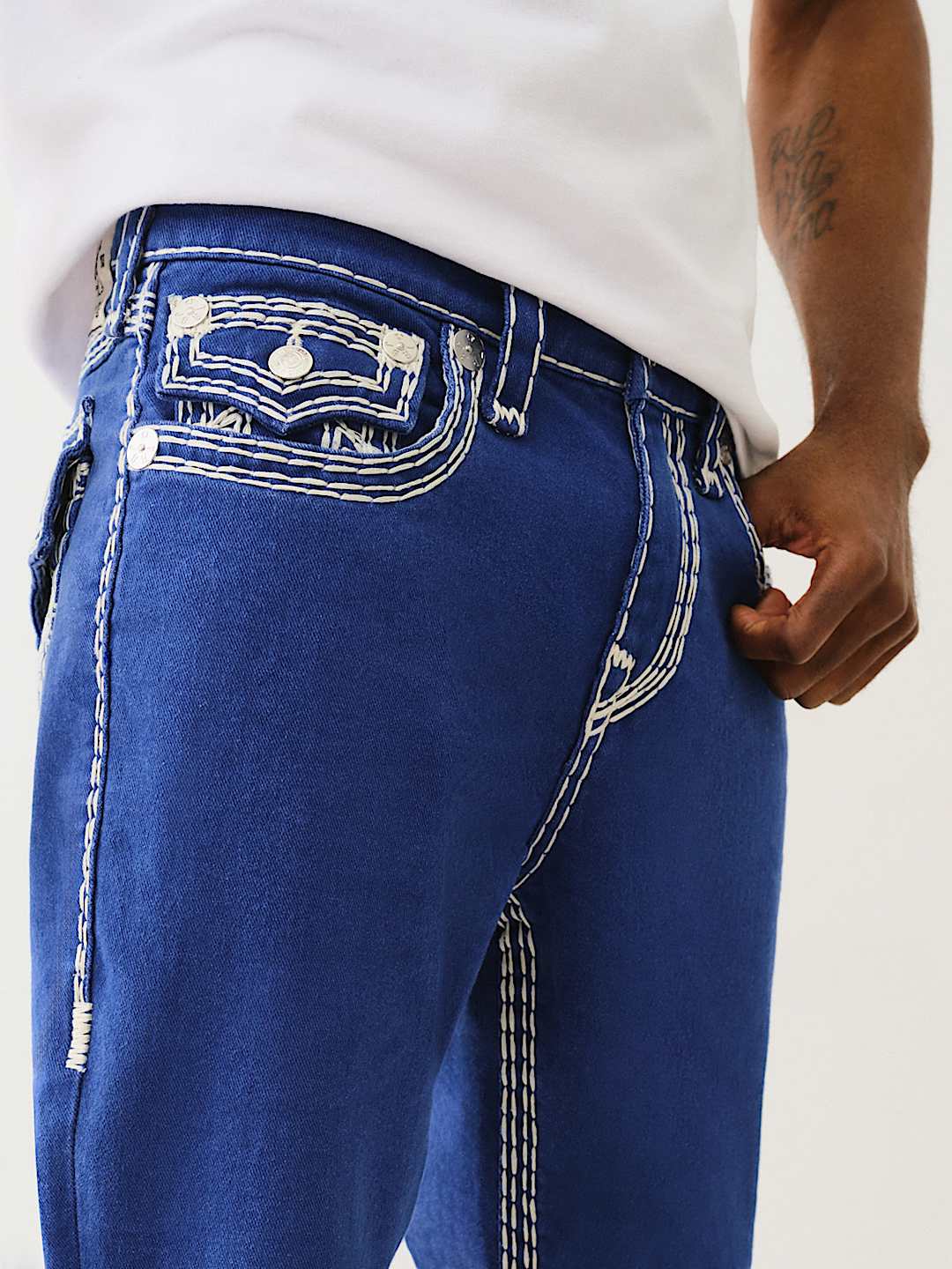 RICKY SUPER QT FLAP STRAIGHT JEAN - TUNDRA BLUE WASH | True
