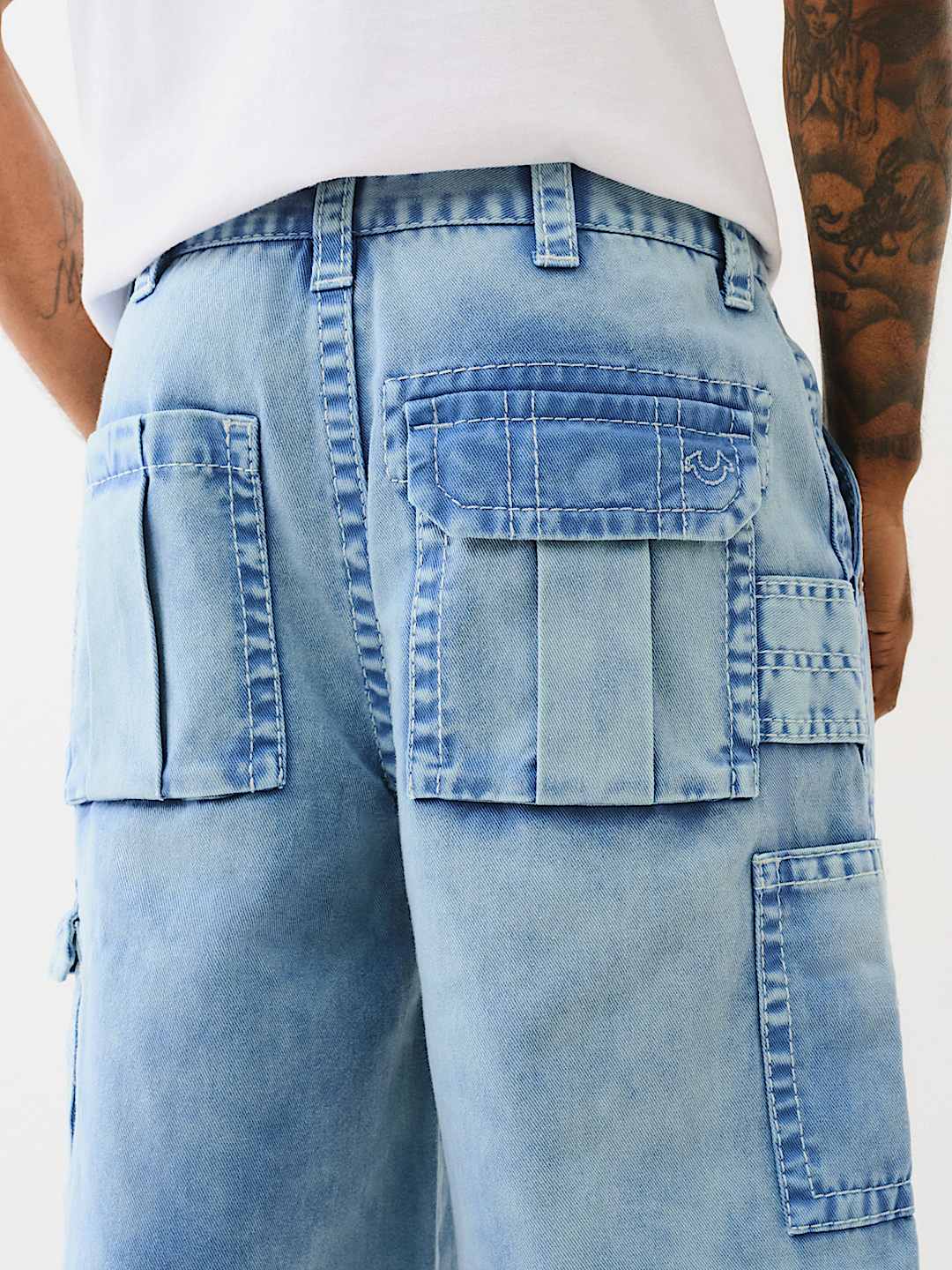 DENIM BIG T UTILITY CARGO PANT