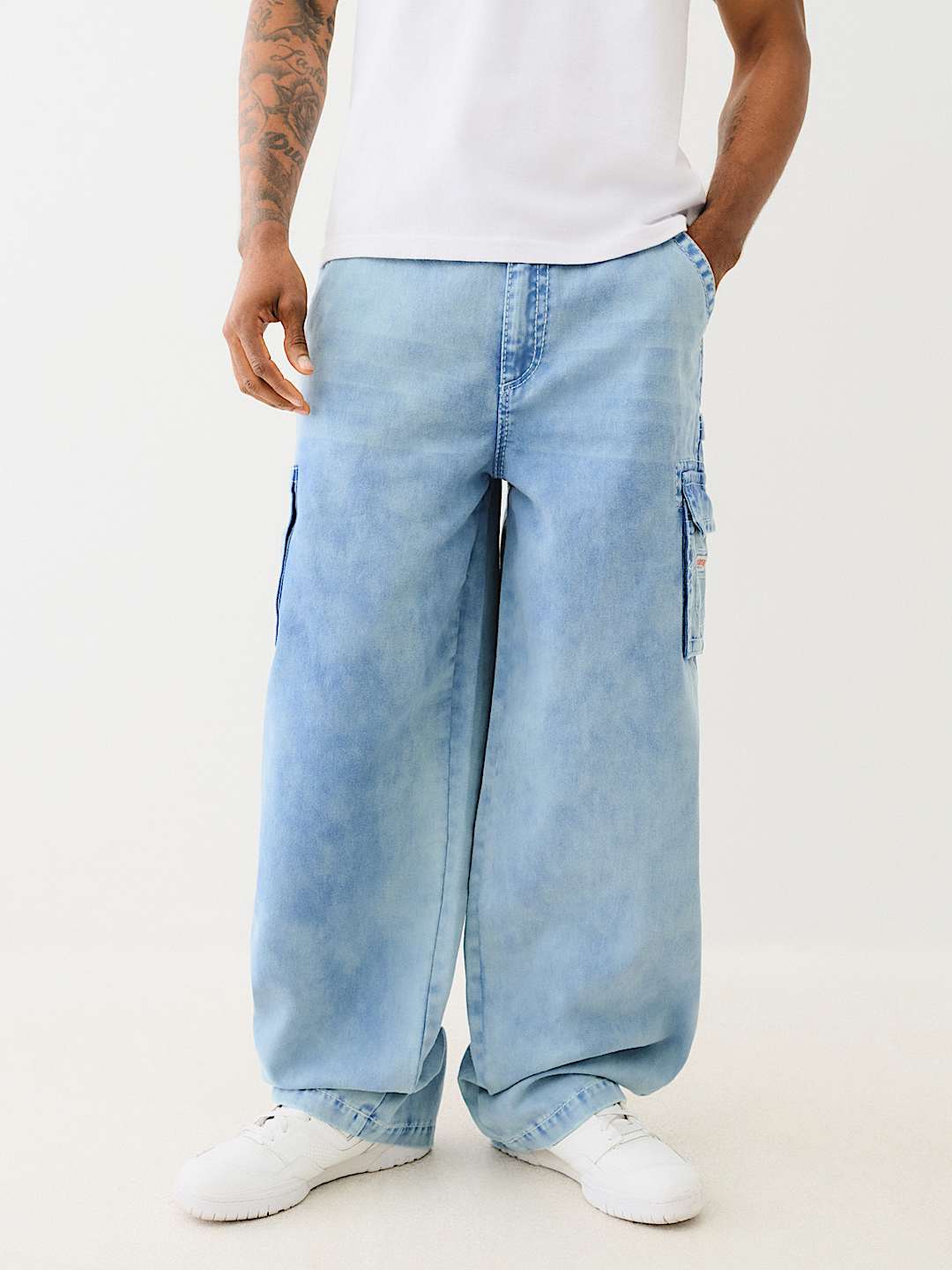 DENIM BIG T UTILITY CARGO PANT