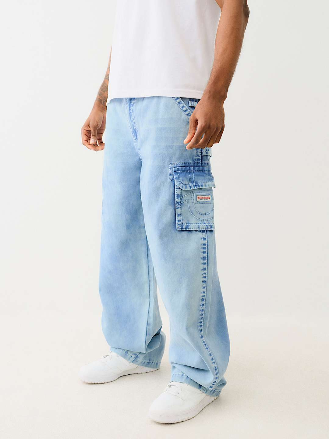 DENIM BIG T UTILITY CARGO PANT