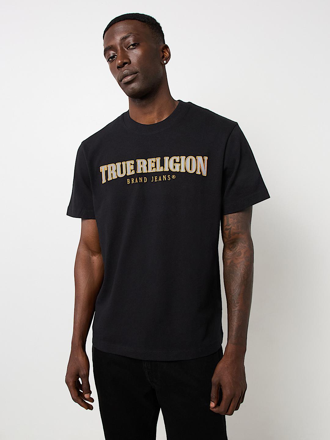 EMBROIDERED REFLECTIVE ARCH LOGO TEE, image 1