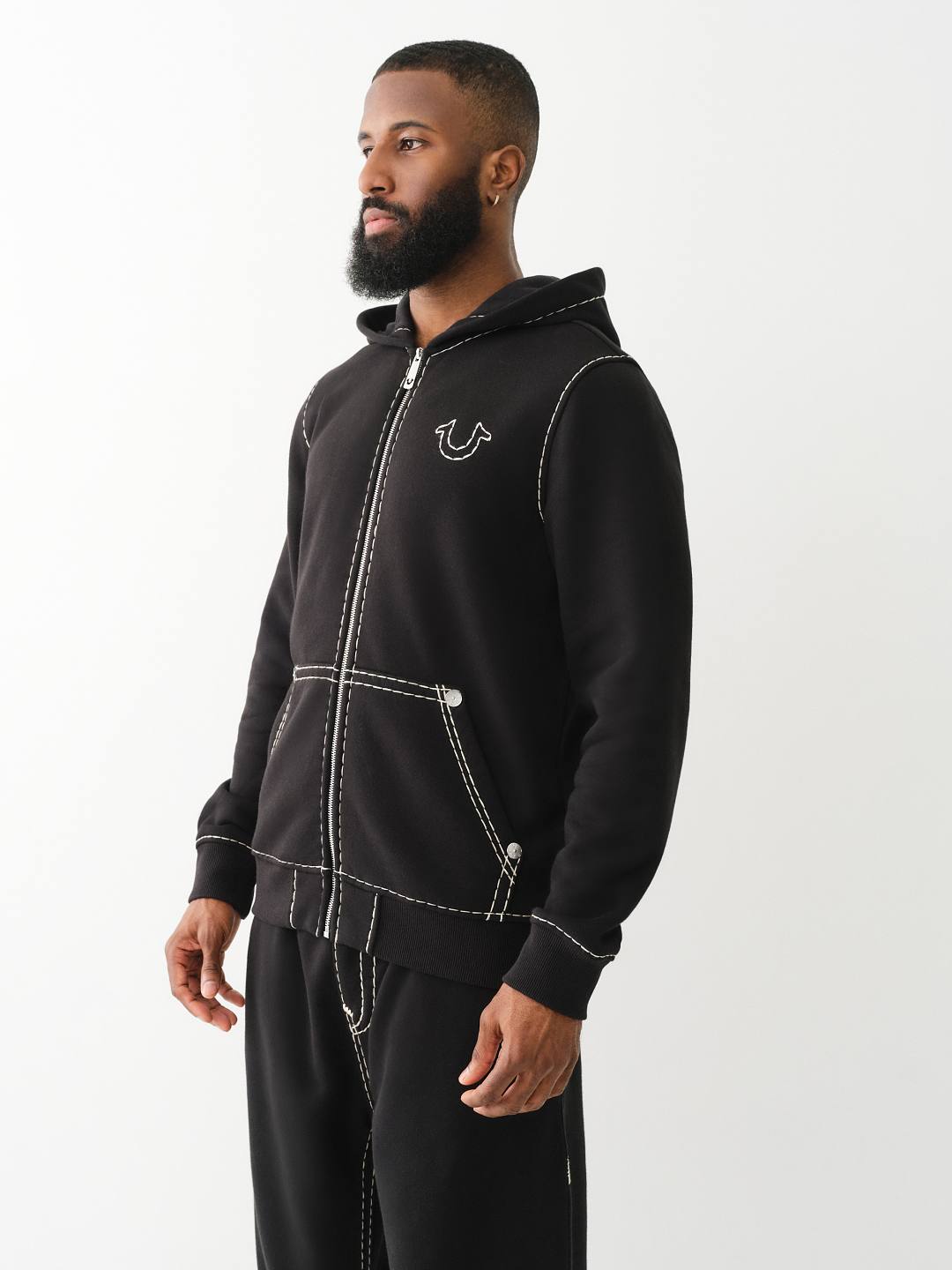 HORSESHOE APPLIQUE SUPER T FLEECE HOODIE