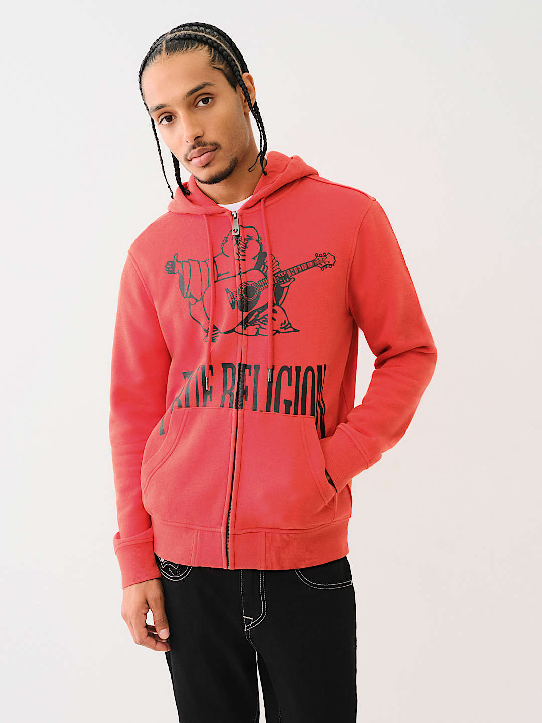 VINTAGE BUDDHA ZIP HOODIE, image 2