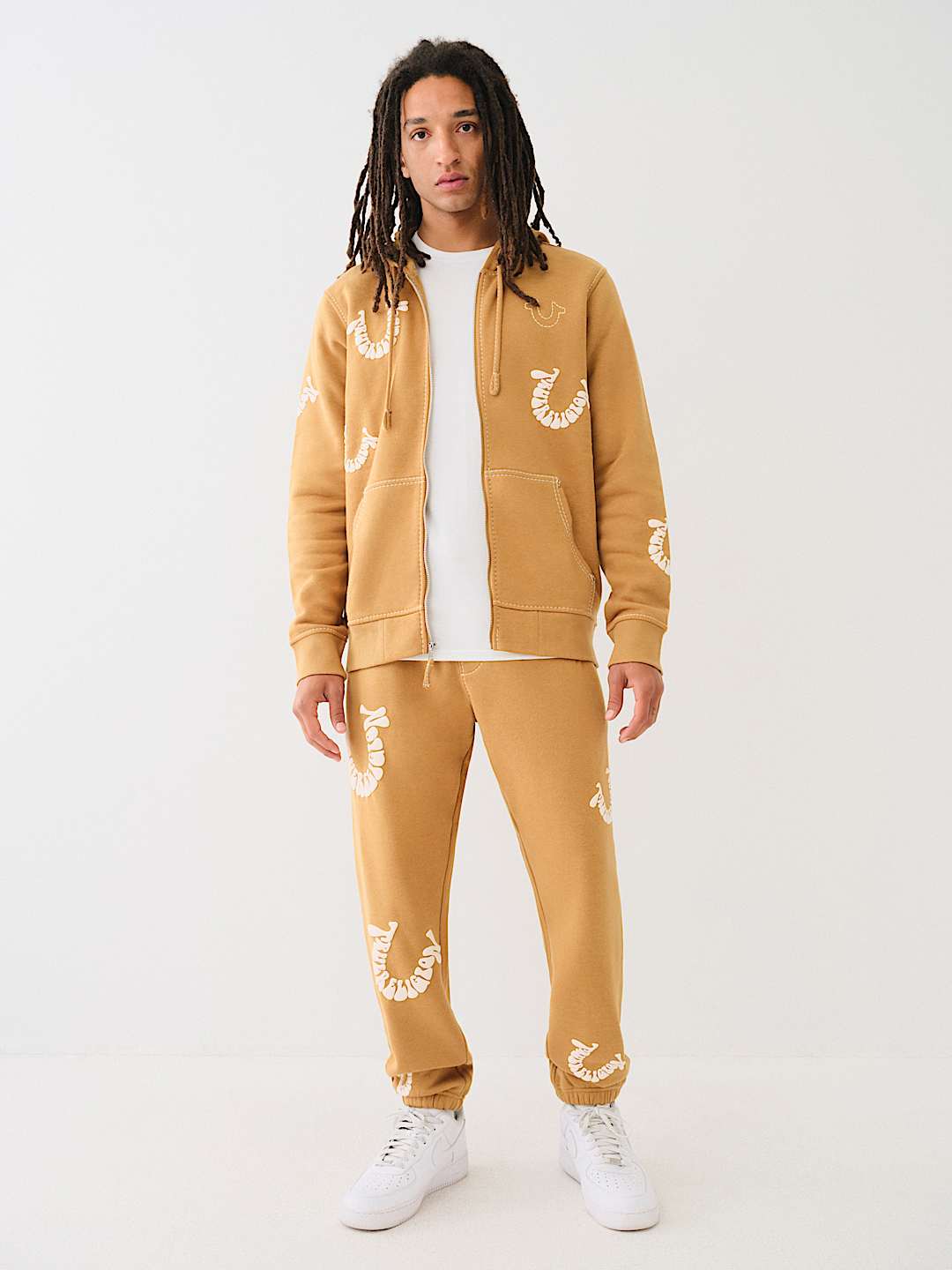 BIG T WARPED PUFF PRINT LOGO ZIP HOODIE | True Religion