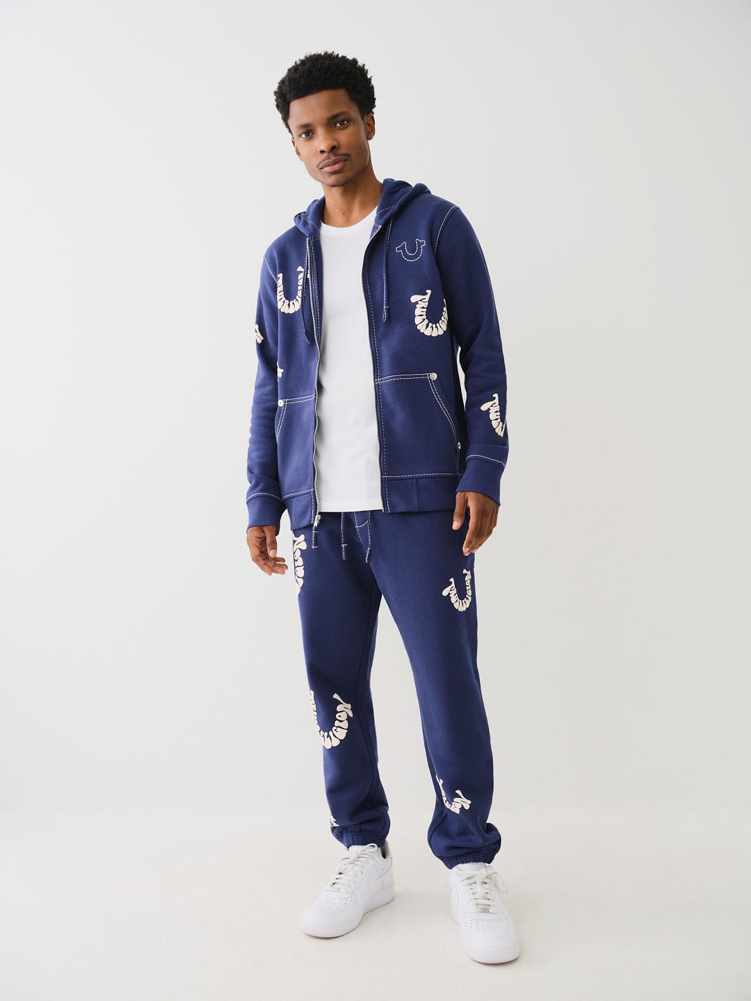 BIG T WARPED PUFF PRINT LOGO JOGGER, image 3