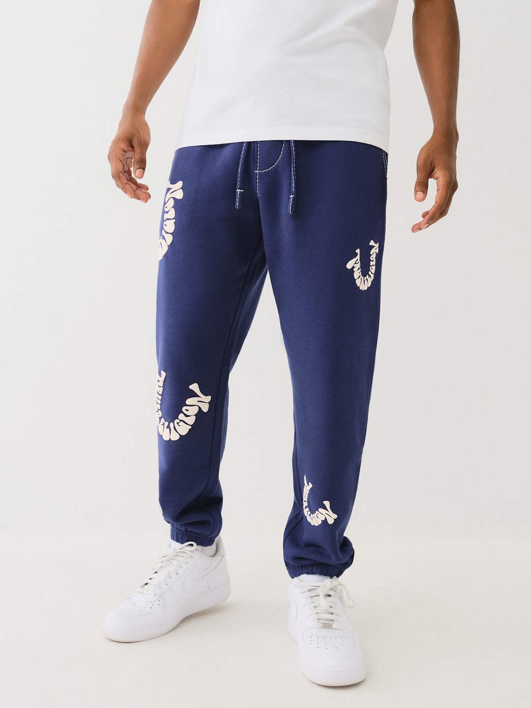 BIG T WARPED PUFF PRINT LOGO JOGGER, image 1