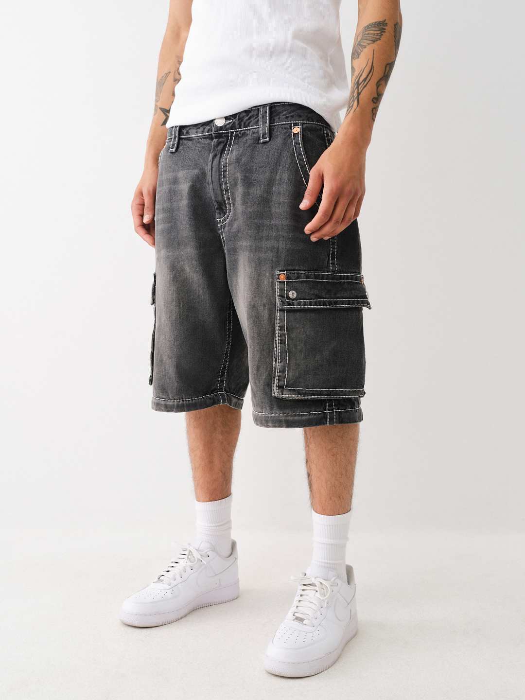 CONVERTIBLE BIG T ZIP CARGO JEAN - LYRIC BLACK WASH | True CONVERTIBLE BIG T ZIP CARGO JEAN - LYRIC BLACK WASH | True