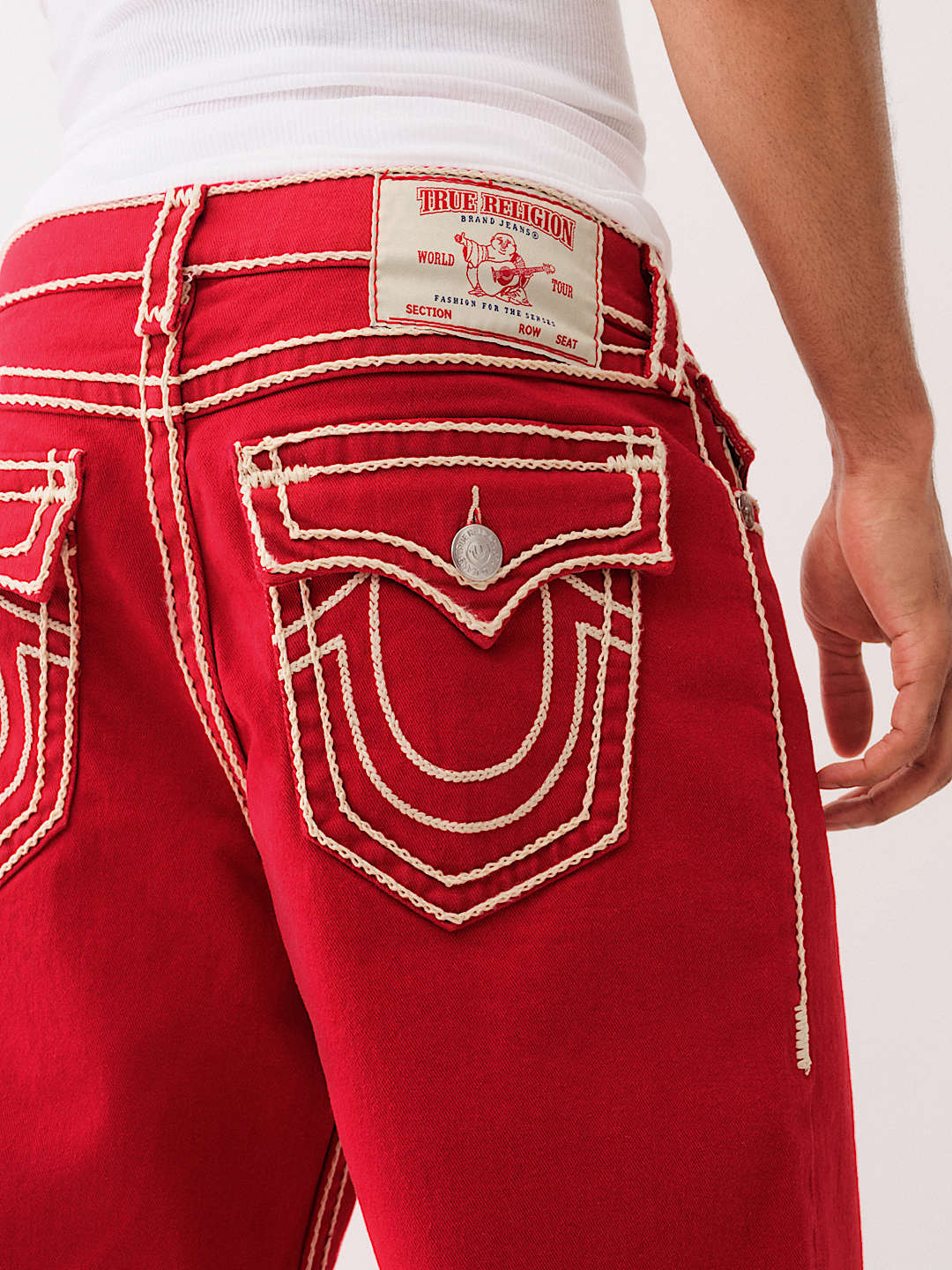 True Religion selling World Tour Red Washed Jeans-38