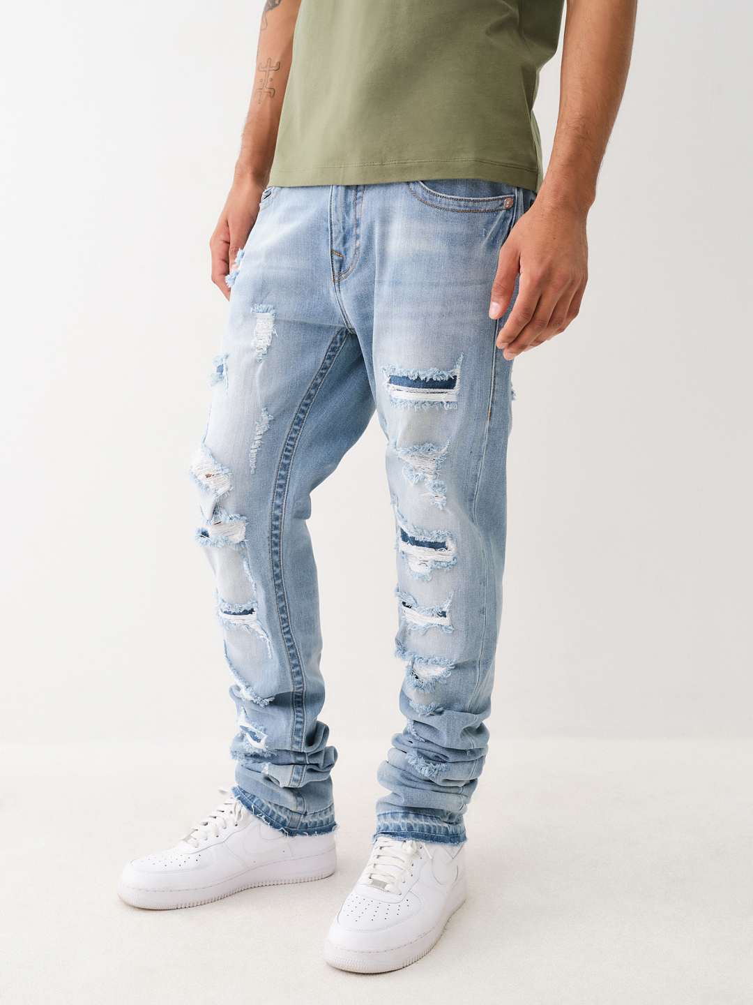 ROCCO DISTRESSED STACKED SKINNY JEAN