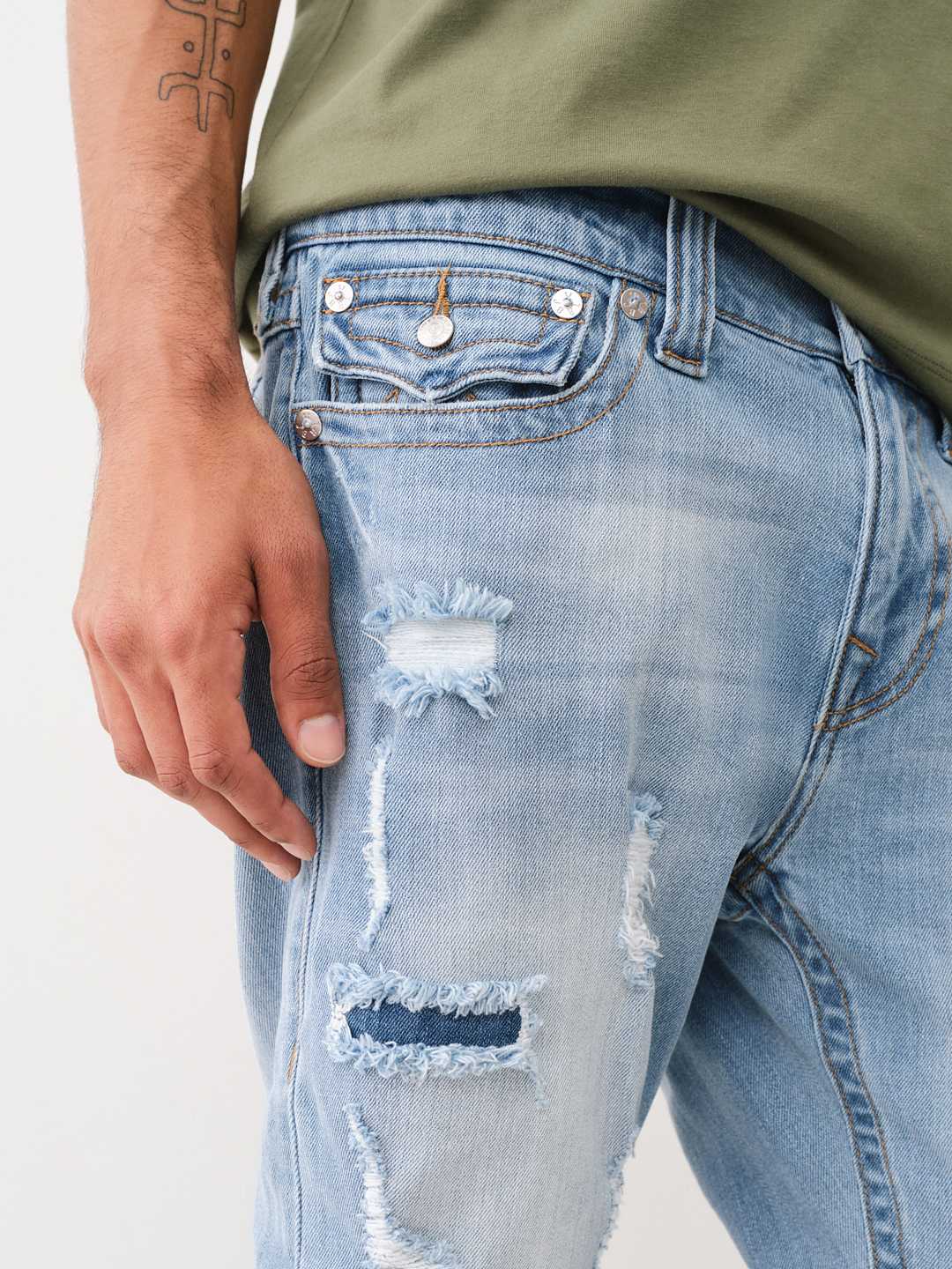 JEAN SKINNY ROCCO &Agrave; COUTURES SUPERPOS&Eacute;ES, image 4